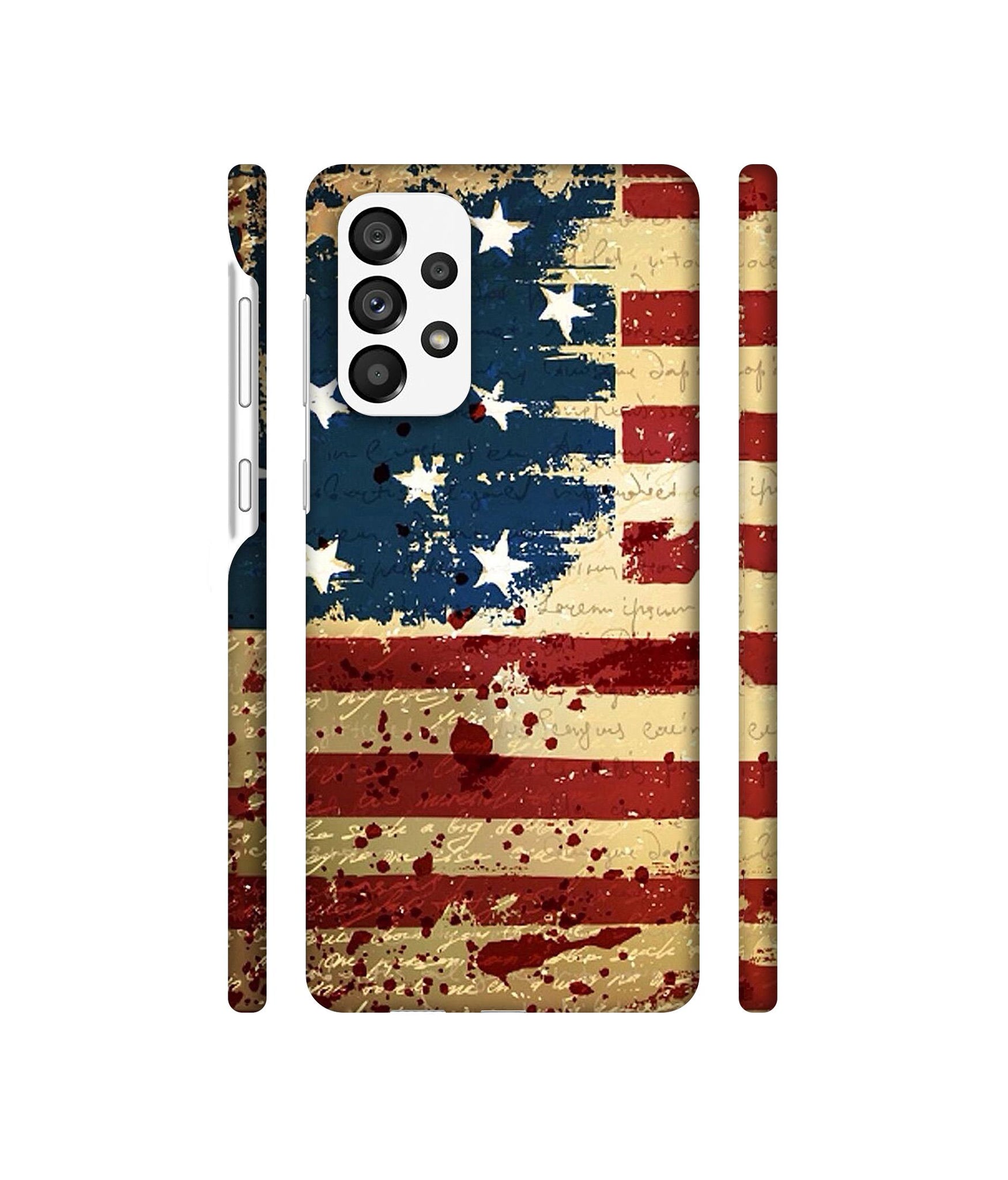 Colorful USA Flag Designer Hard Back Cover for Samsung Galaxy A73 5G