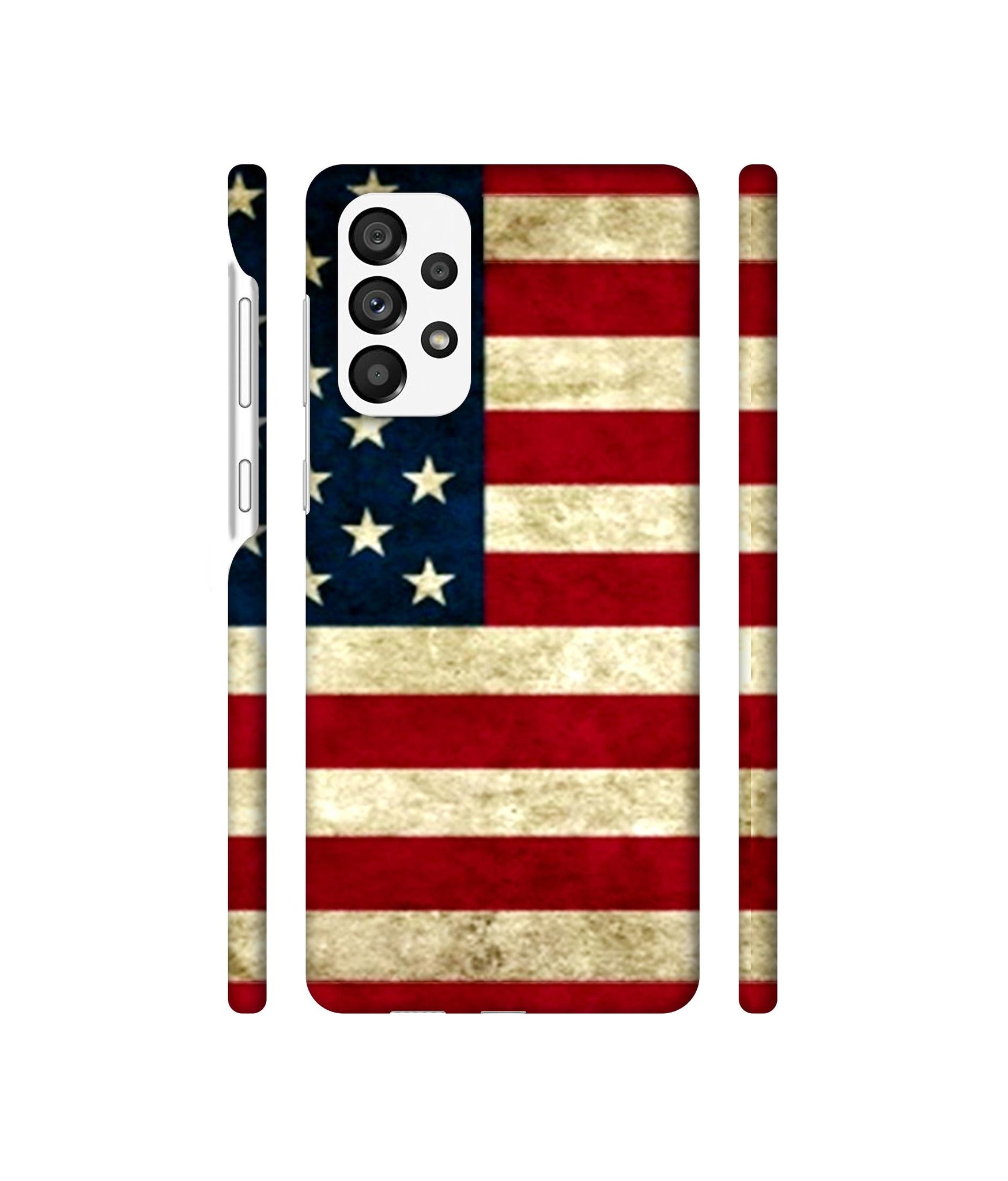 Multicoloured USA Flag Designer Hard Back Cover for Samsung Galaxy A73 5G