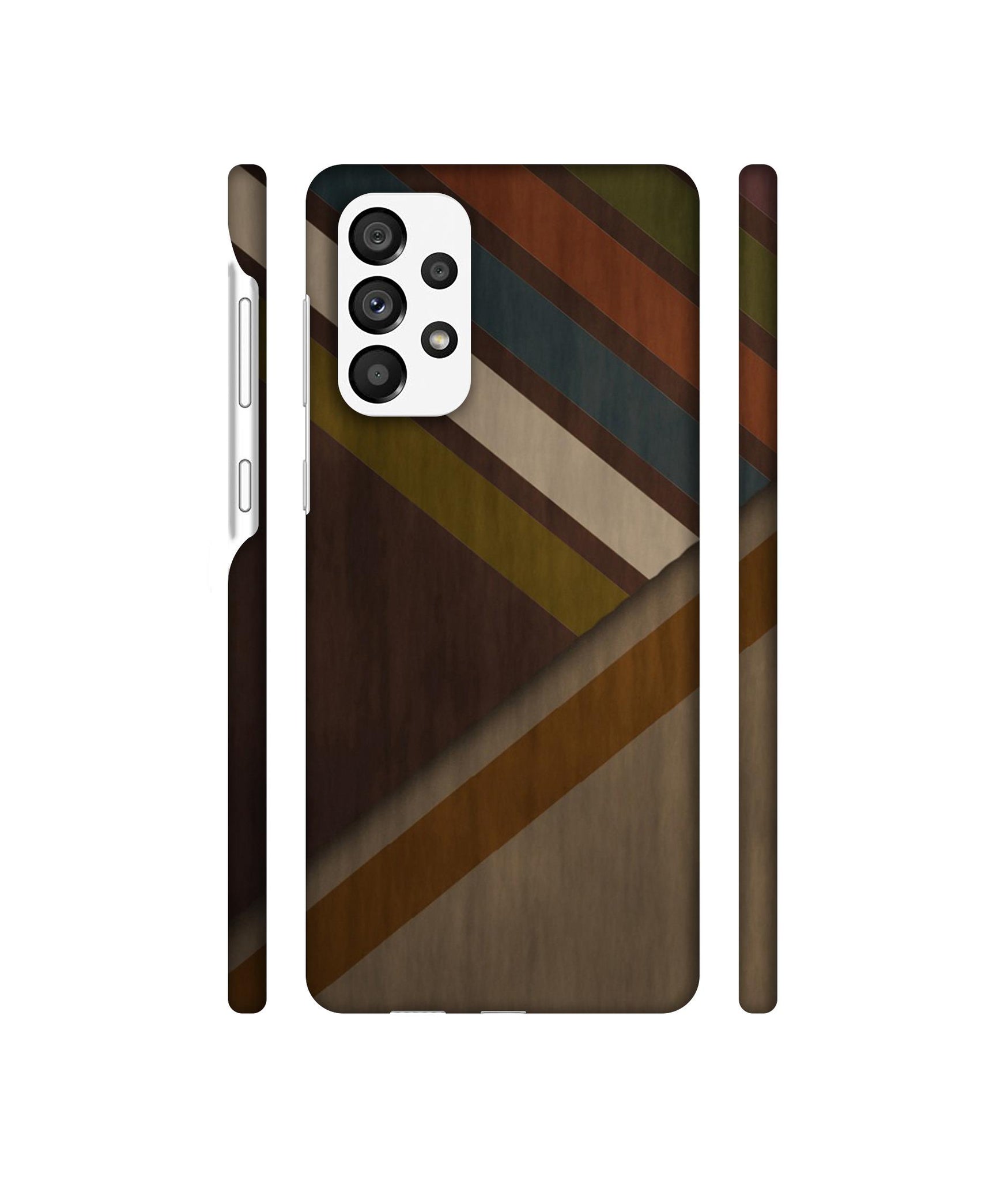 Colorful Wooden Pattern Designer Hard Back Cover for Samsung Galaxy A73 5G