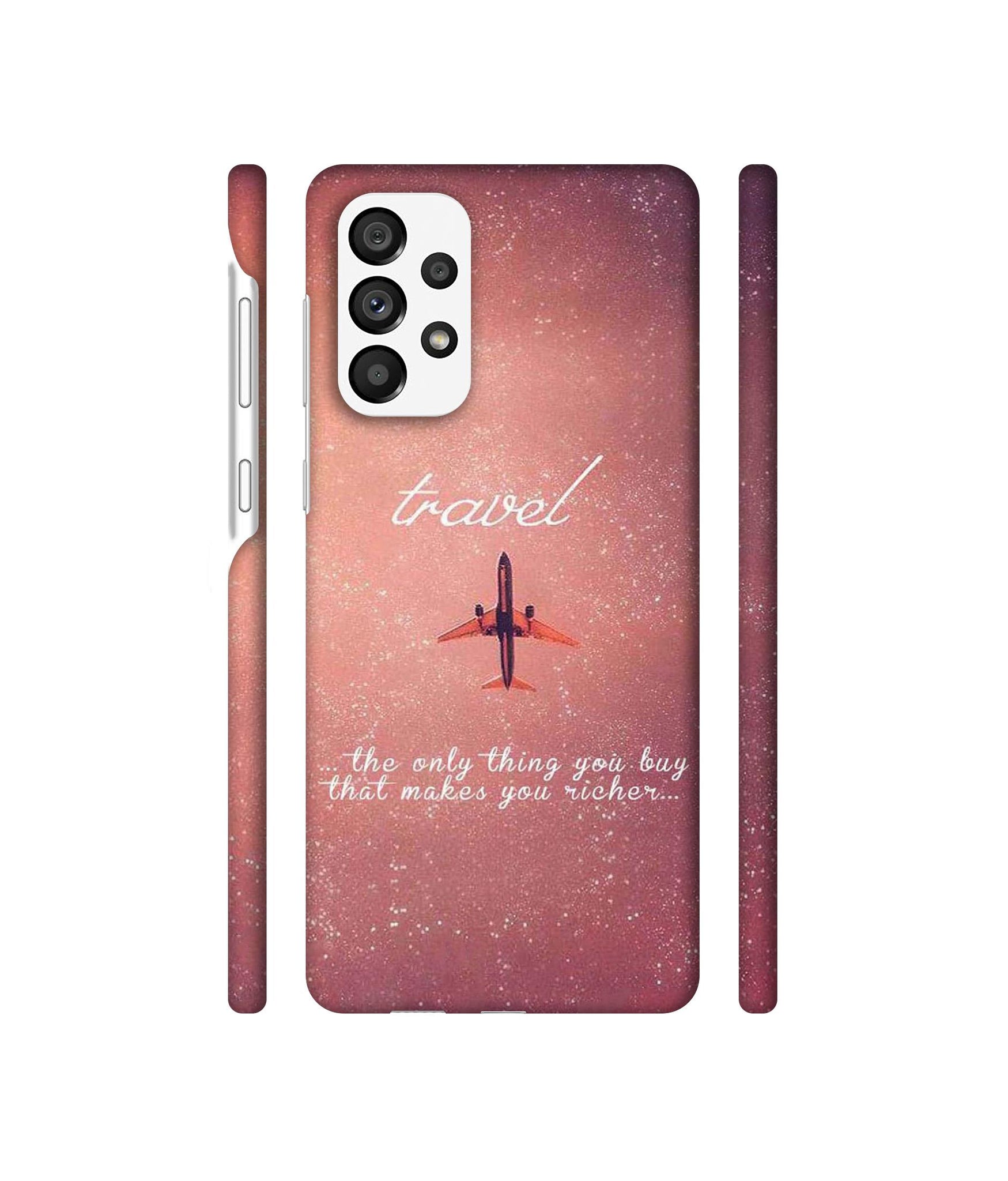 Travel with Plane Designer Hard Back Cover for Samsung Galaxy A73 5G