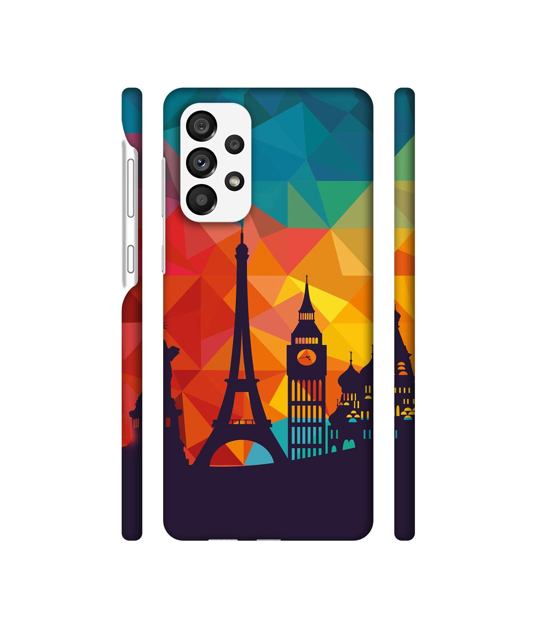 Colored Paris Designer Hard Back Cover for Samsung Galaxy A73 5G