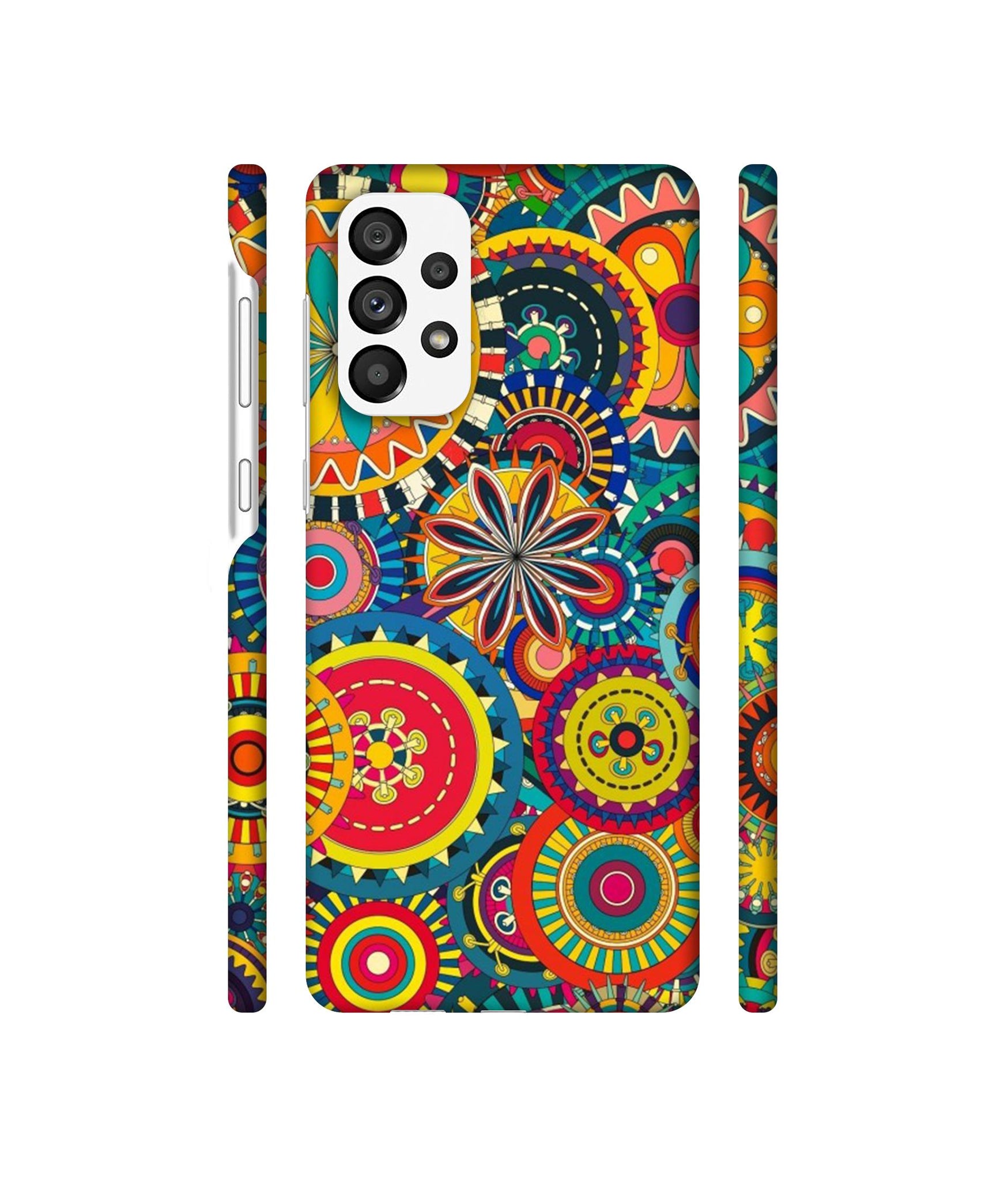 Ring Pattern Print Designer Hard Back Cover for Samsung Galaxy A73 5G