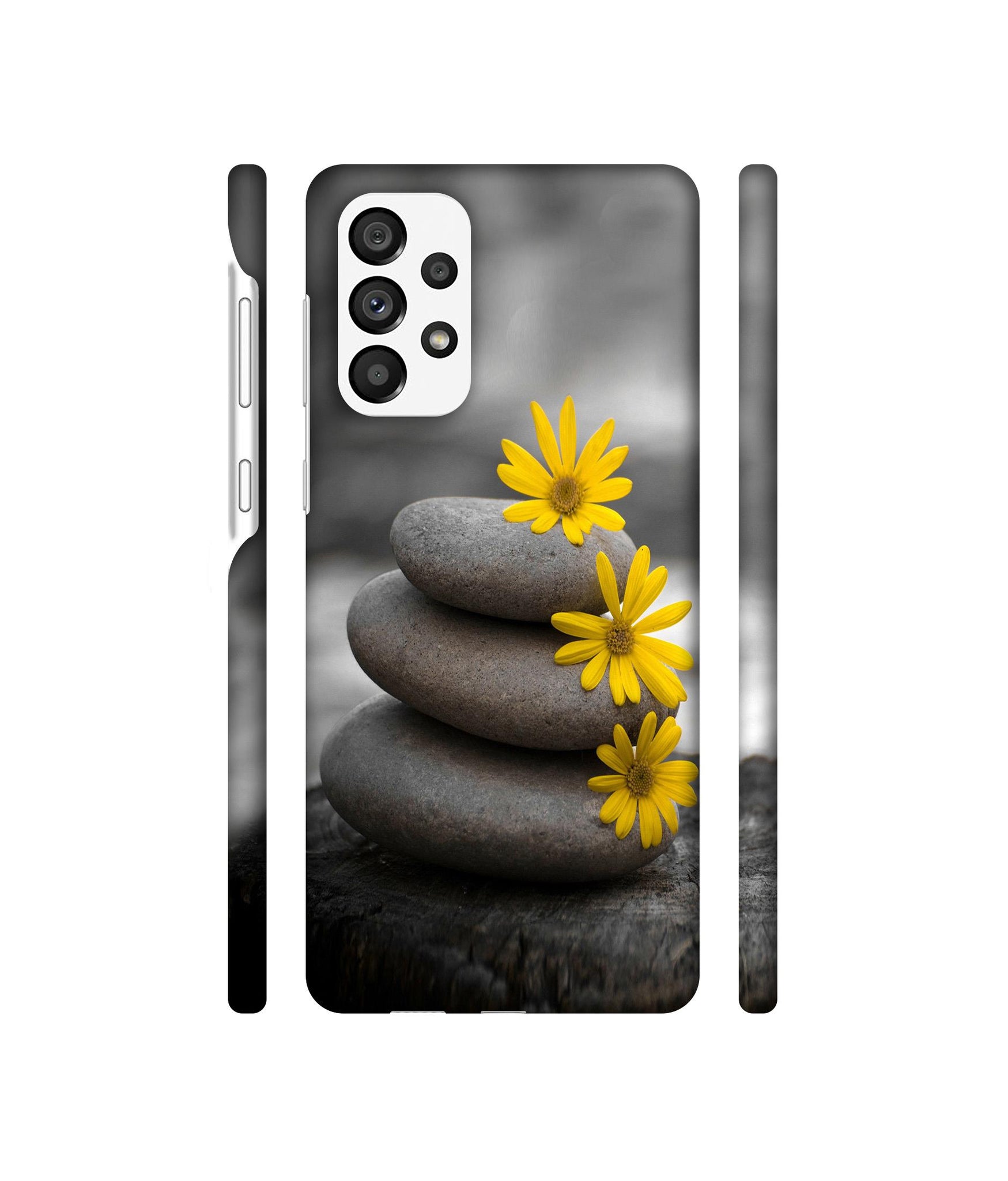 Stones And Flower Designer Hard Back Cover for Samsung Galaxy A73 5G