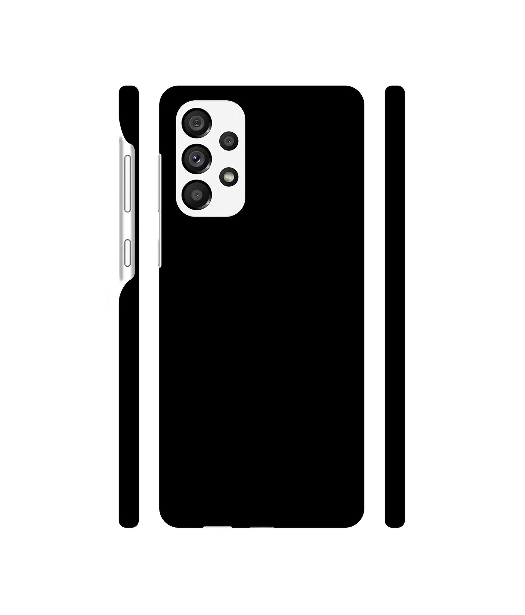 Solid Black Designer Hard Back Cover for Samsung Galaxy A73 5G