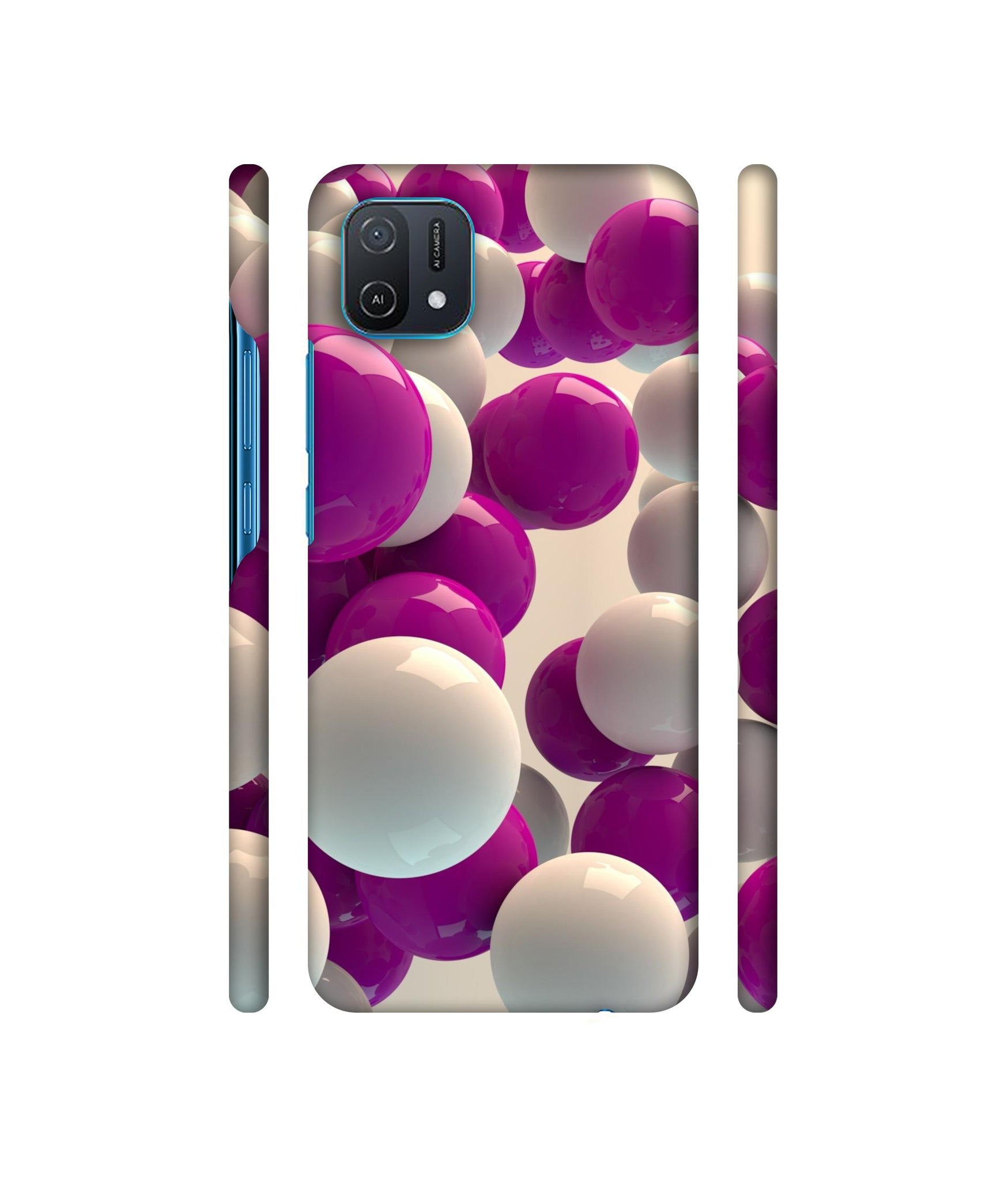 3D Balloons Designer Hard Back Cover for Oppo A16K 4G