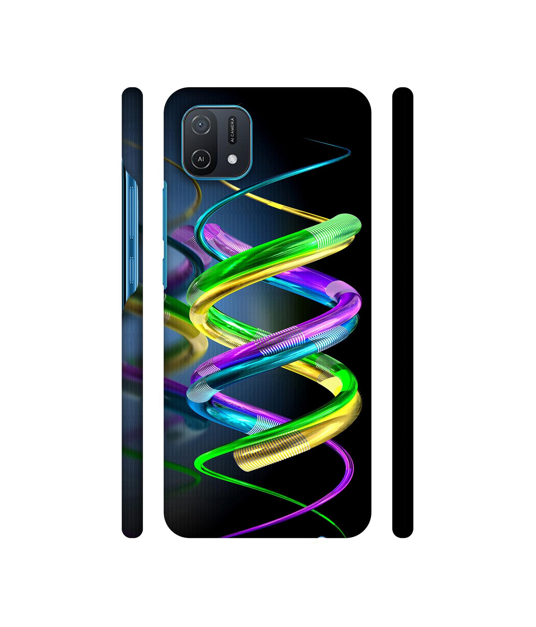 3D Spiral Designer Hard Back Cover for Oppo A16K 4G