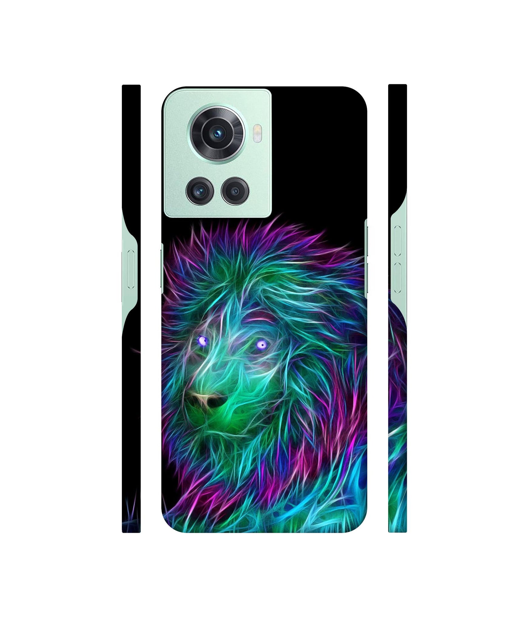 3D Lion Designer Hard Back Cover for OnePlus 10R 5G