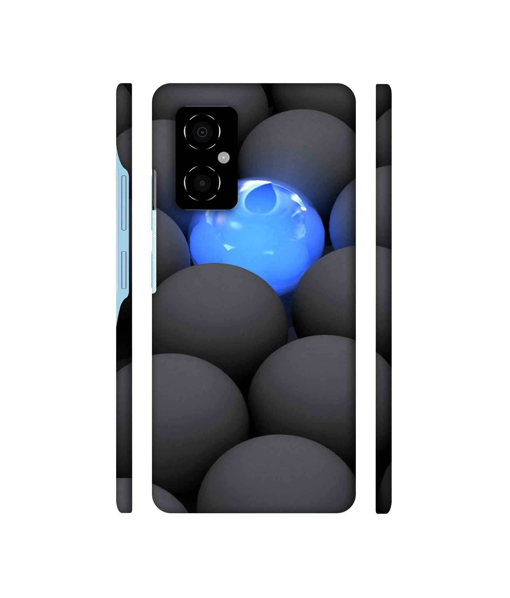 Balls Dark Neon Sight Surface Designer Hard Back Cover for Poco M4 5G