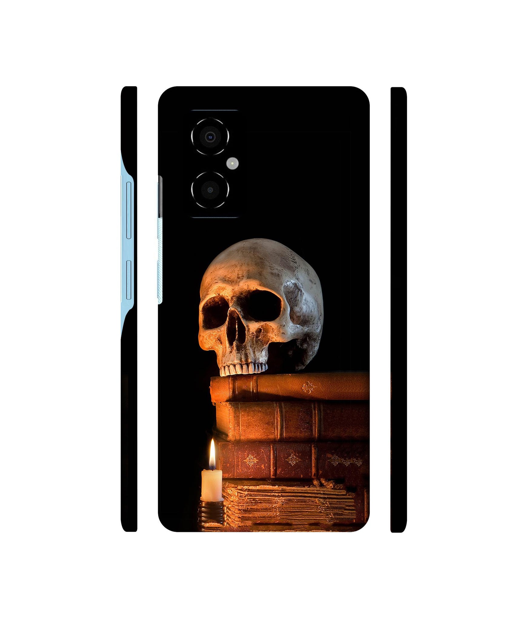 Skull Magic Candles Books Designer Hard Back Cover for Poco M4 5G