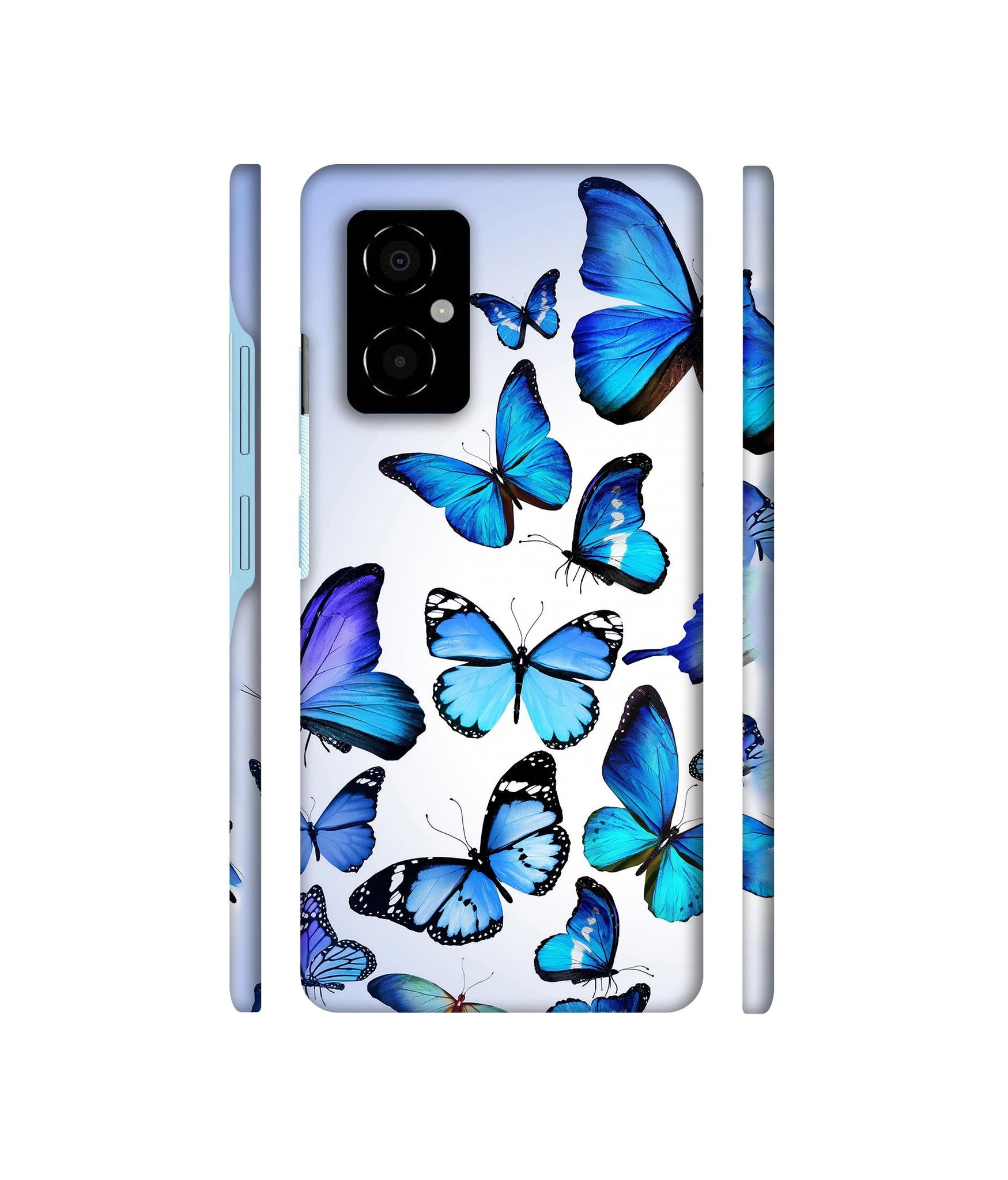 Colorful Flying Butterfly Designer Hard Back Cover for Poco M4 5G