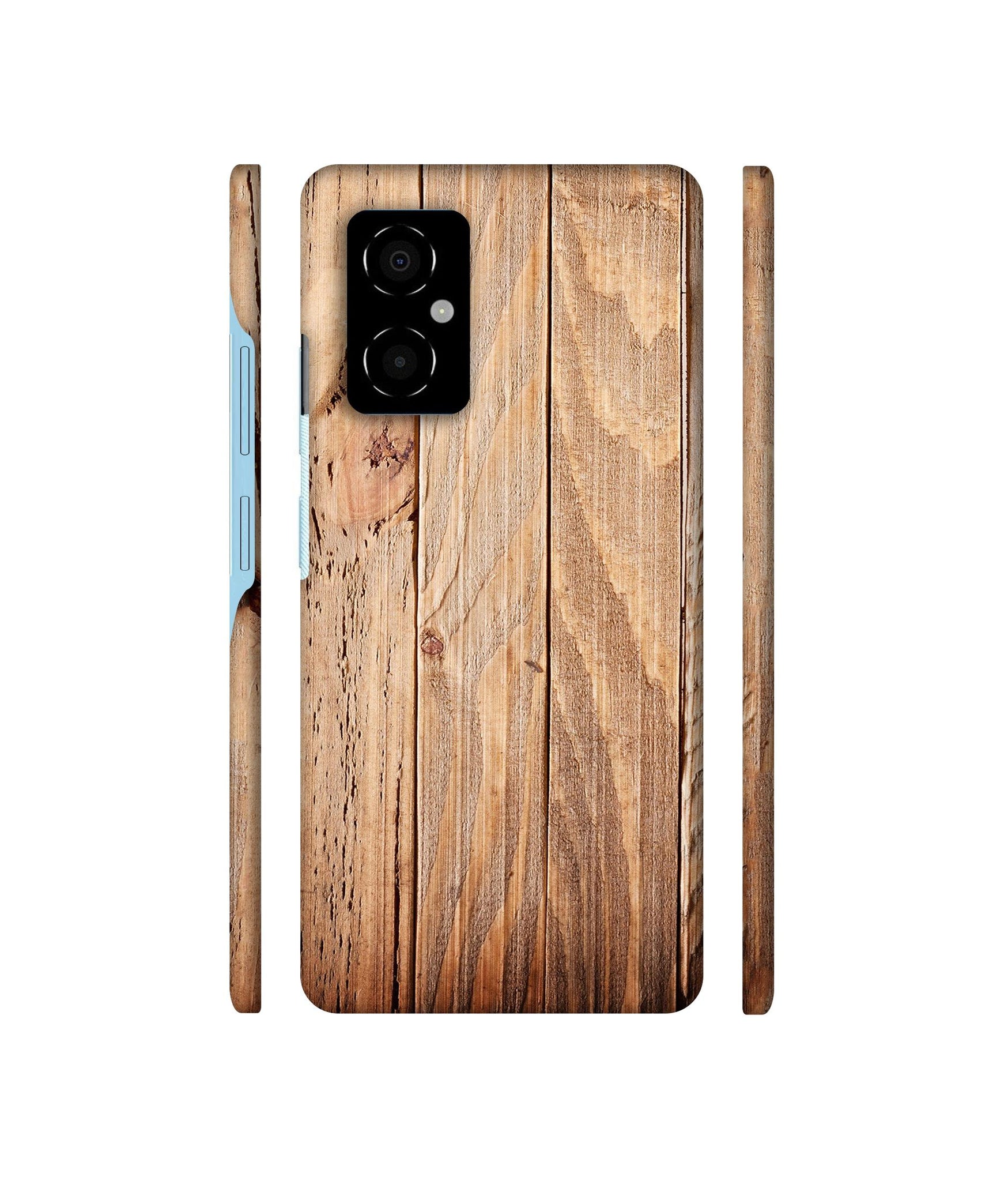 Wooden Texture Designer Hard Back Cover for Poco M4 5G