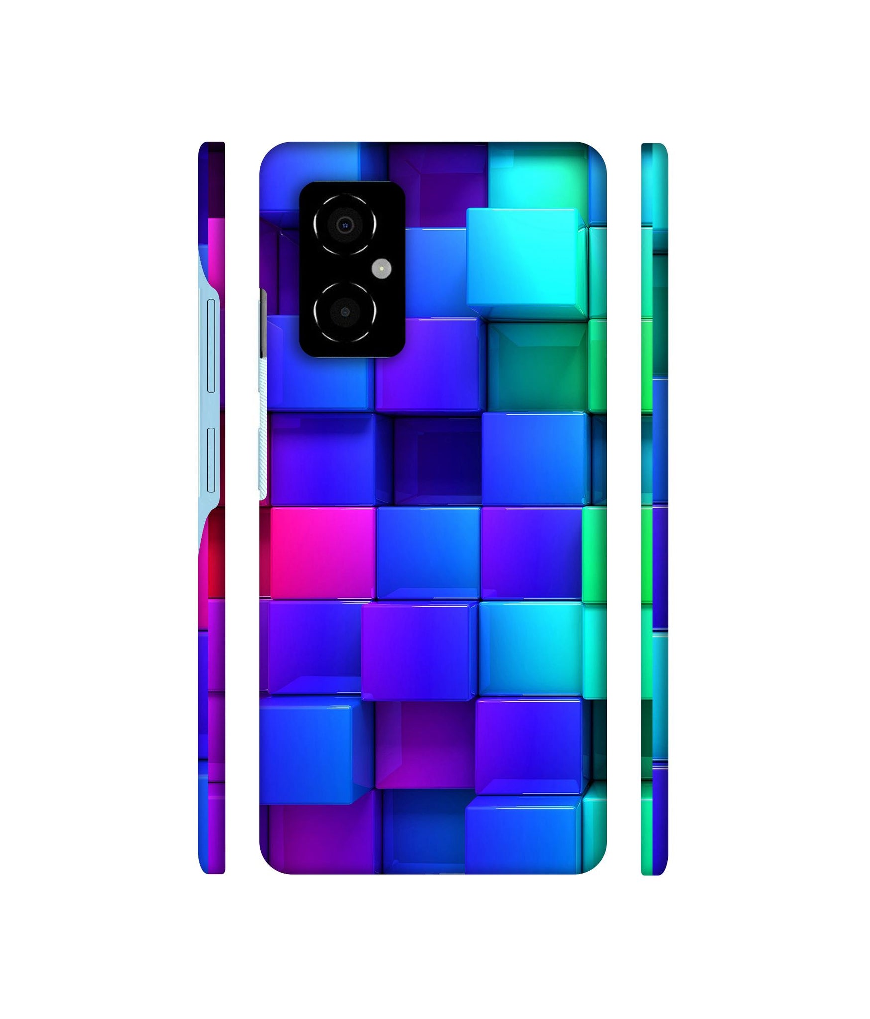 Blocks Rainbow 3D Graphics Designer Hard Back Cover for Poco M4 5G
