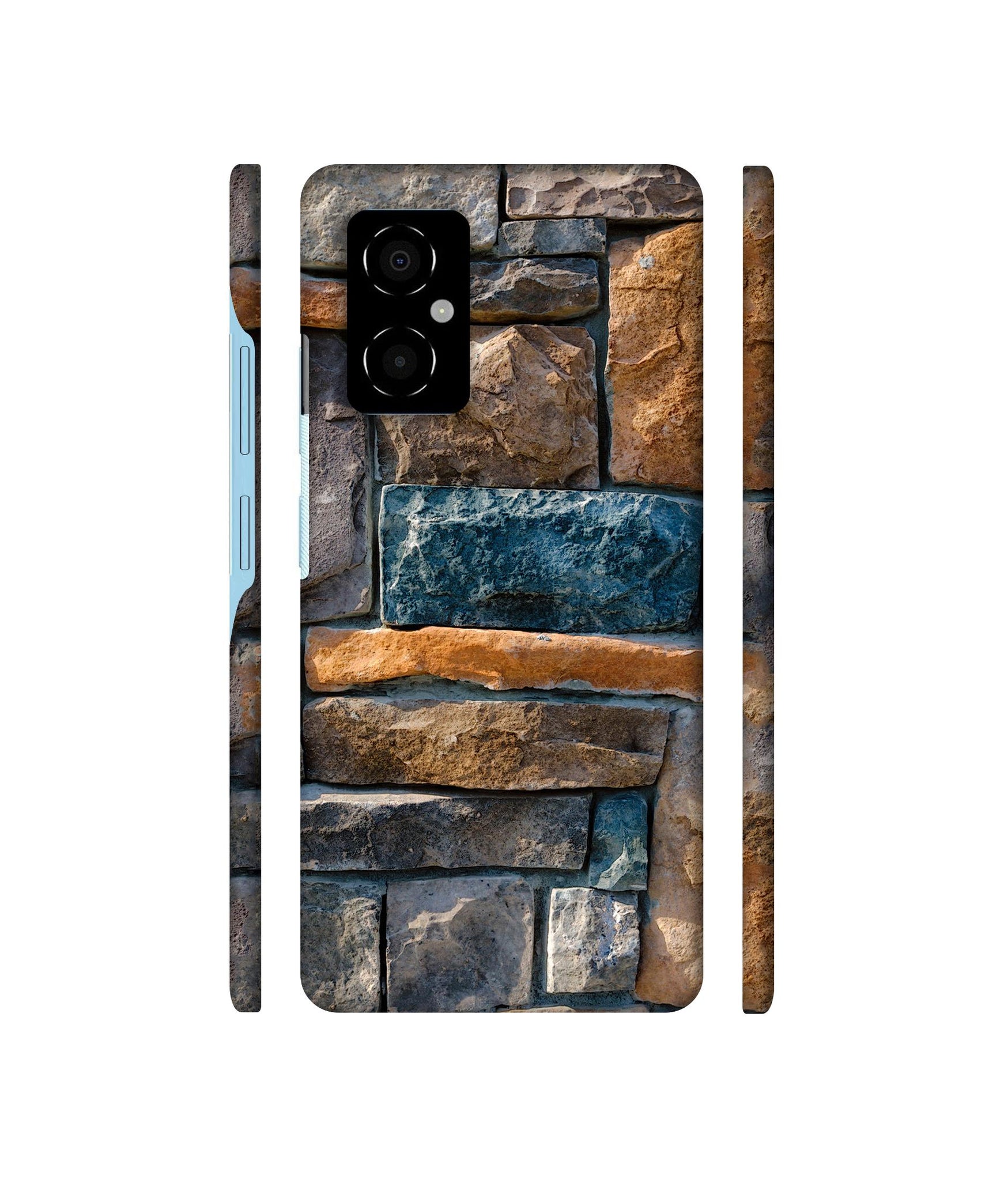 Decorative Stone Cladding Designer Hard Back Cover for Poco M4 5G