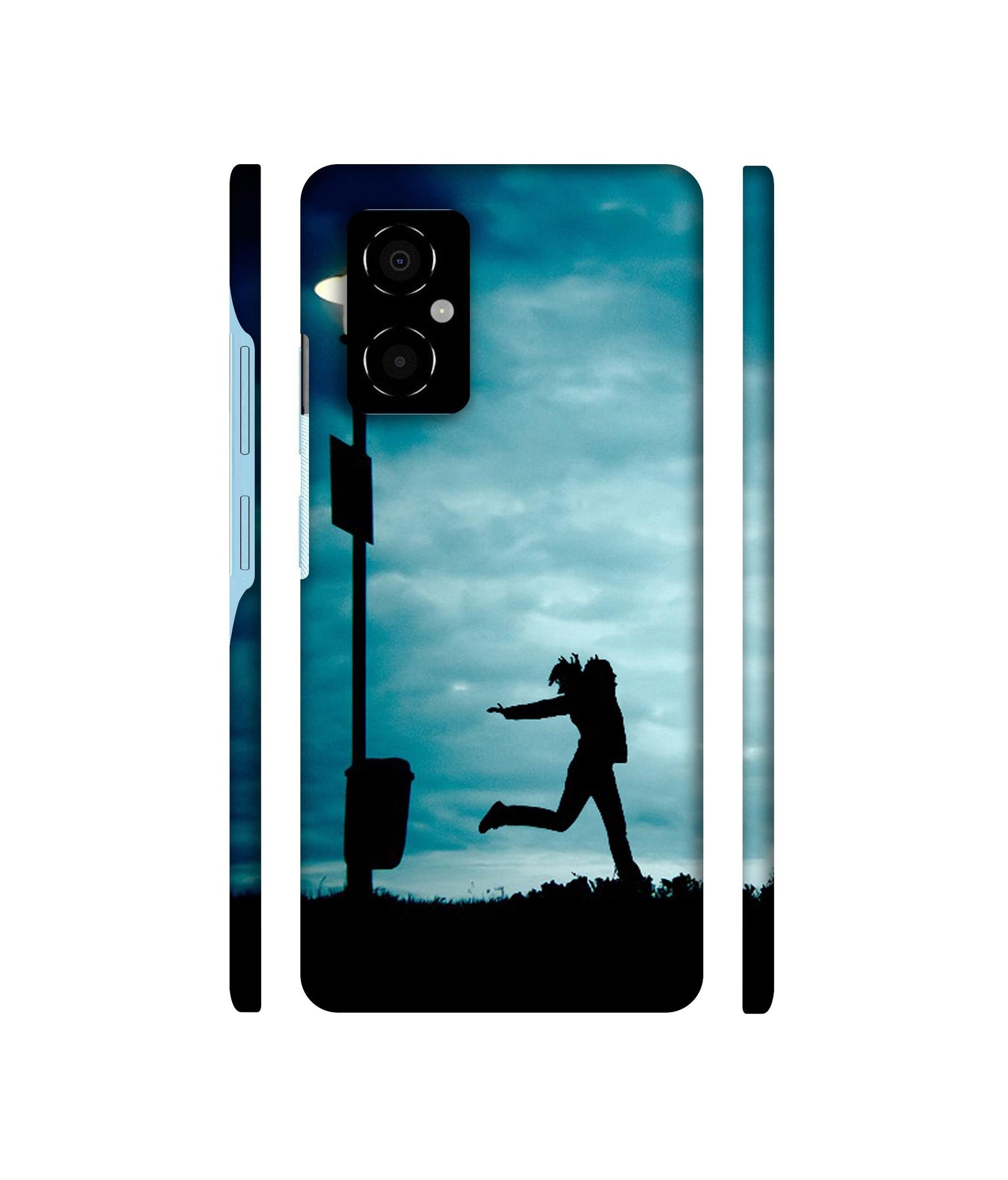Girl Running At Night Designer Hard Back Cover for Poco M4 5G
