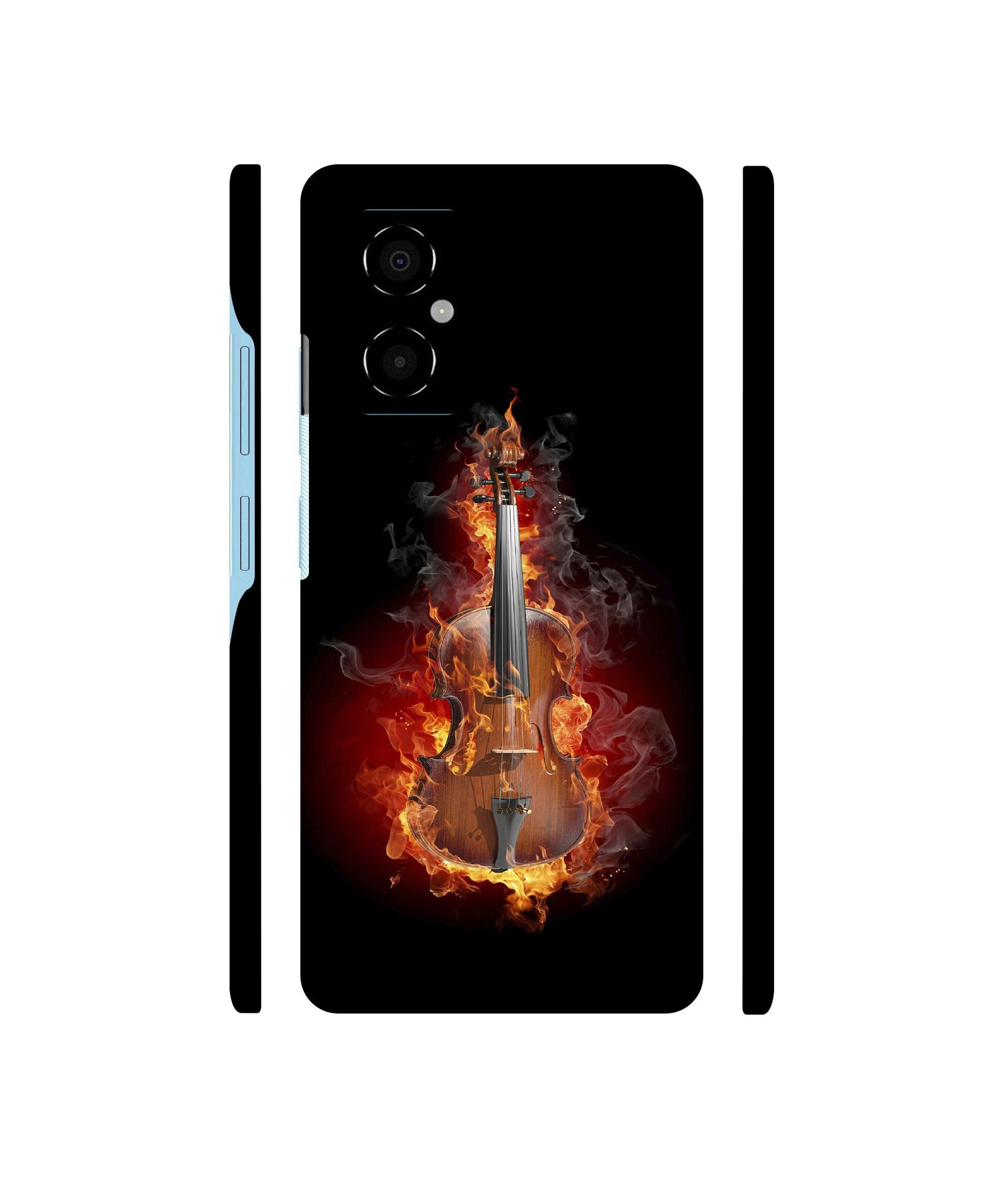 Burning Violin Designer Hard Back Cover for Poco M4 5G