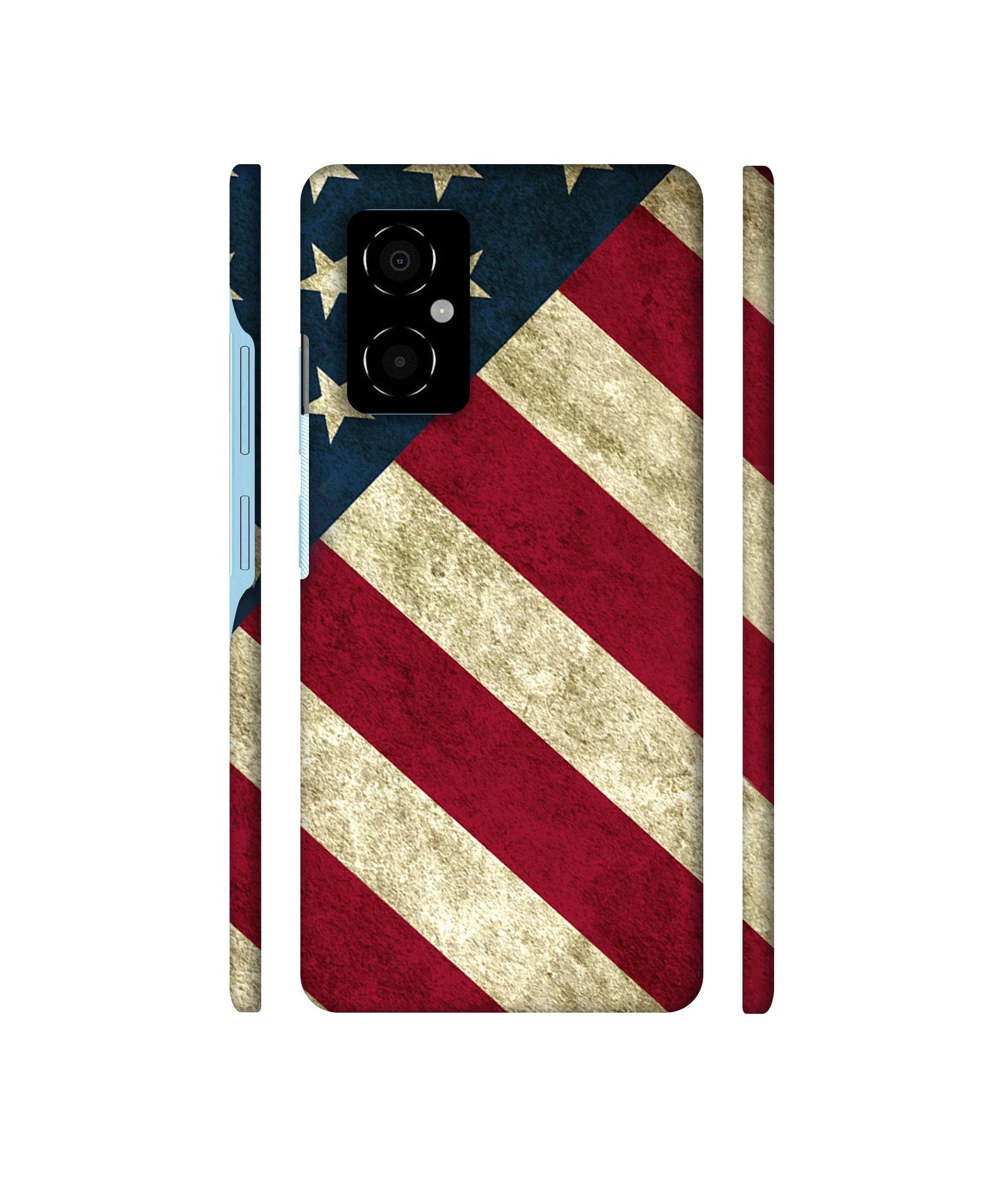 USA Flag Designer Hard Back Cover for Poco M4 5G