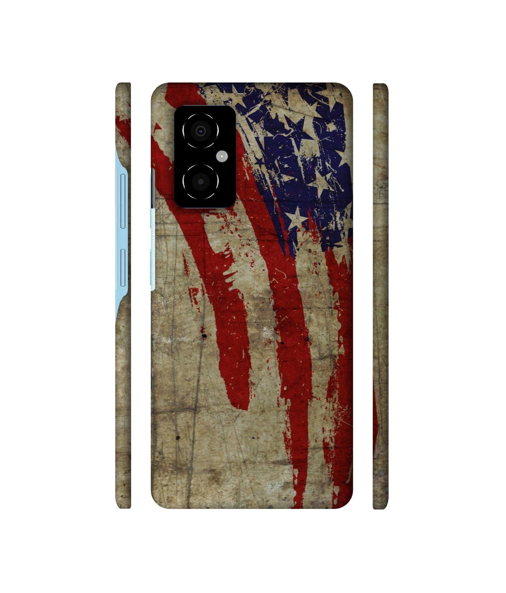 Vintage American Flag Designer Hard Back Cover for Poco M4 5G