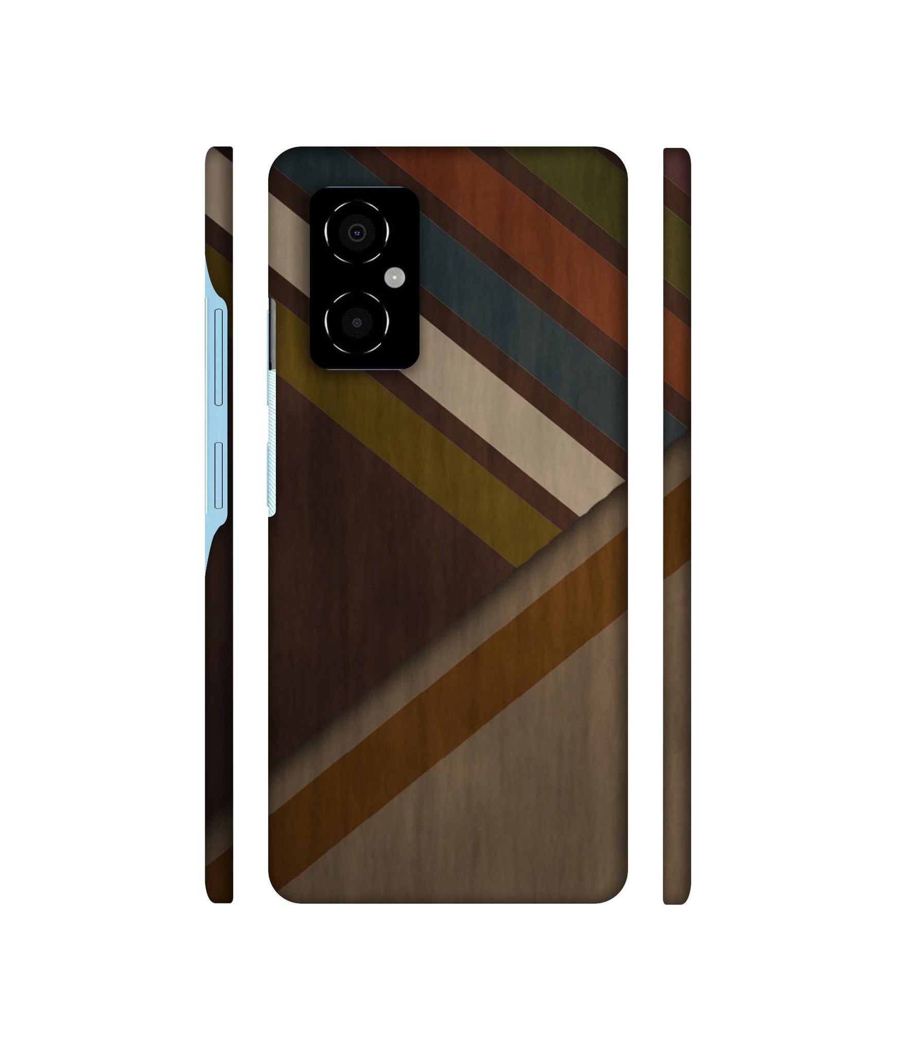 Colorful Wooden Pattern Designer Hard Back Cover for Poco M4 5G
