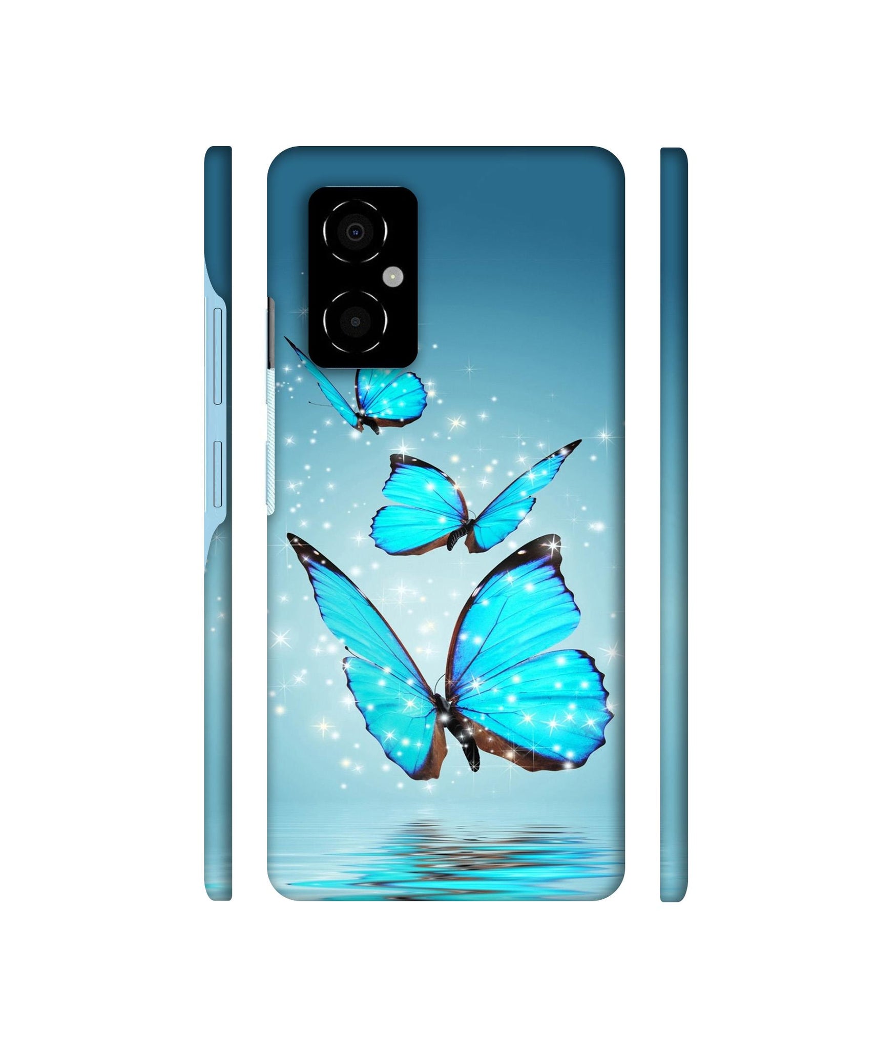 Flying Butterflies Designer Hard Back Cover for Poco M4 5G