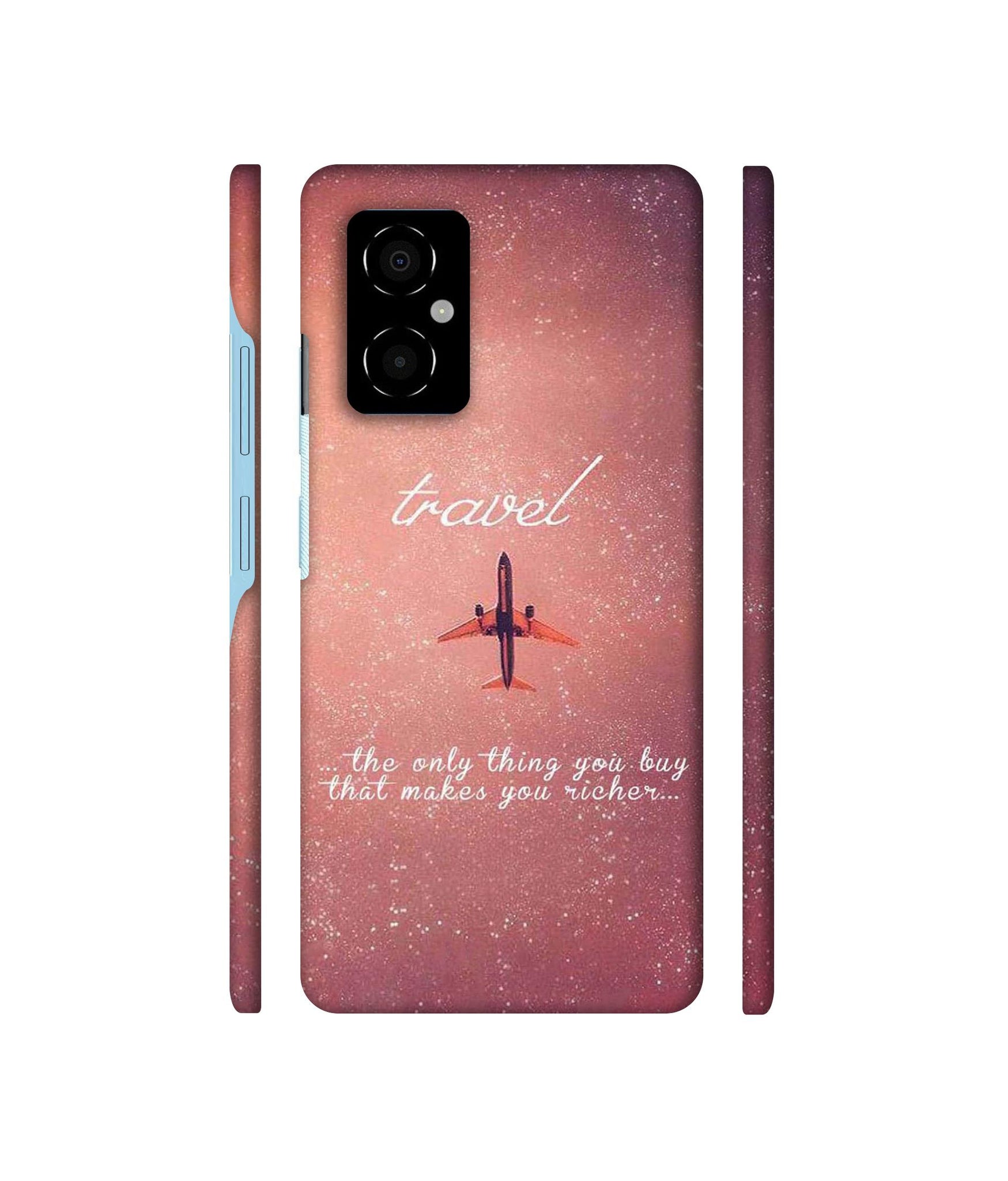 Travel with Plane Designer Hard Back Cover for Poco M4 5G