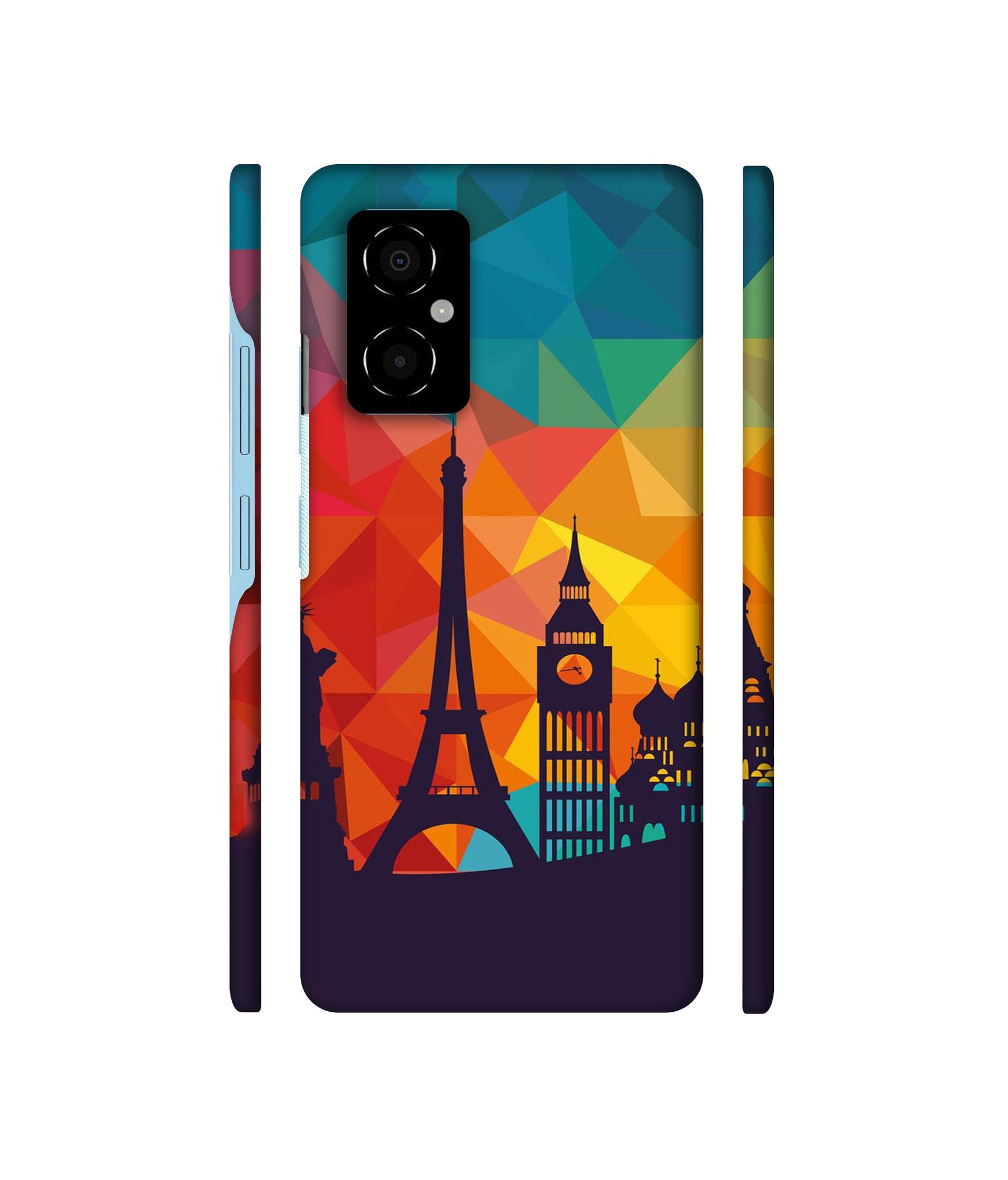 Colored Paris Designer Hard Back Cover for Poco M4 5G