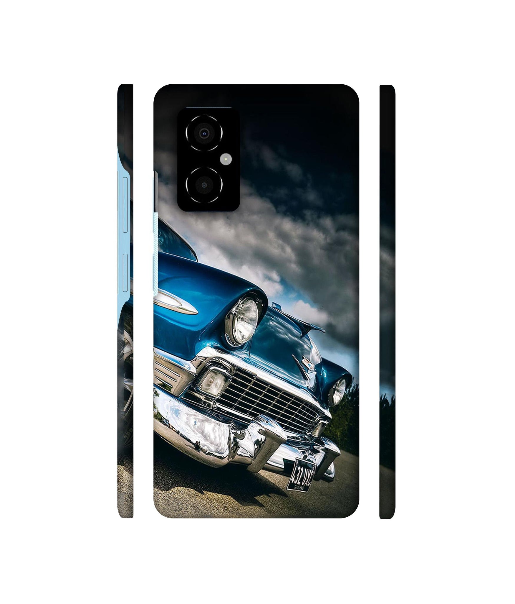 Vintage Car Pattern Designer Hard Back Cover for Poco M4 5G