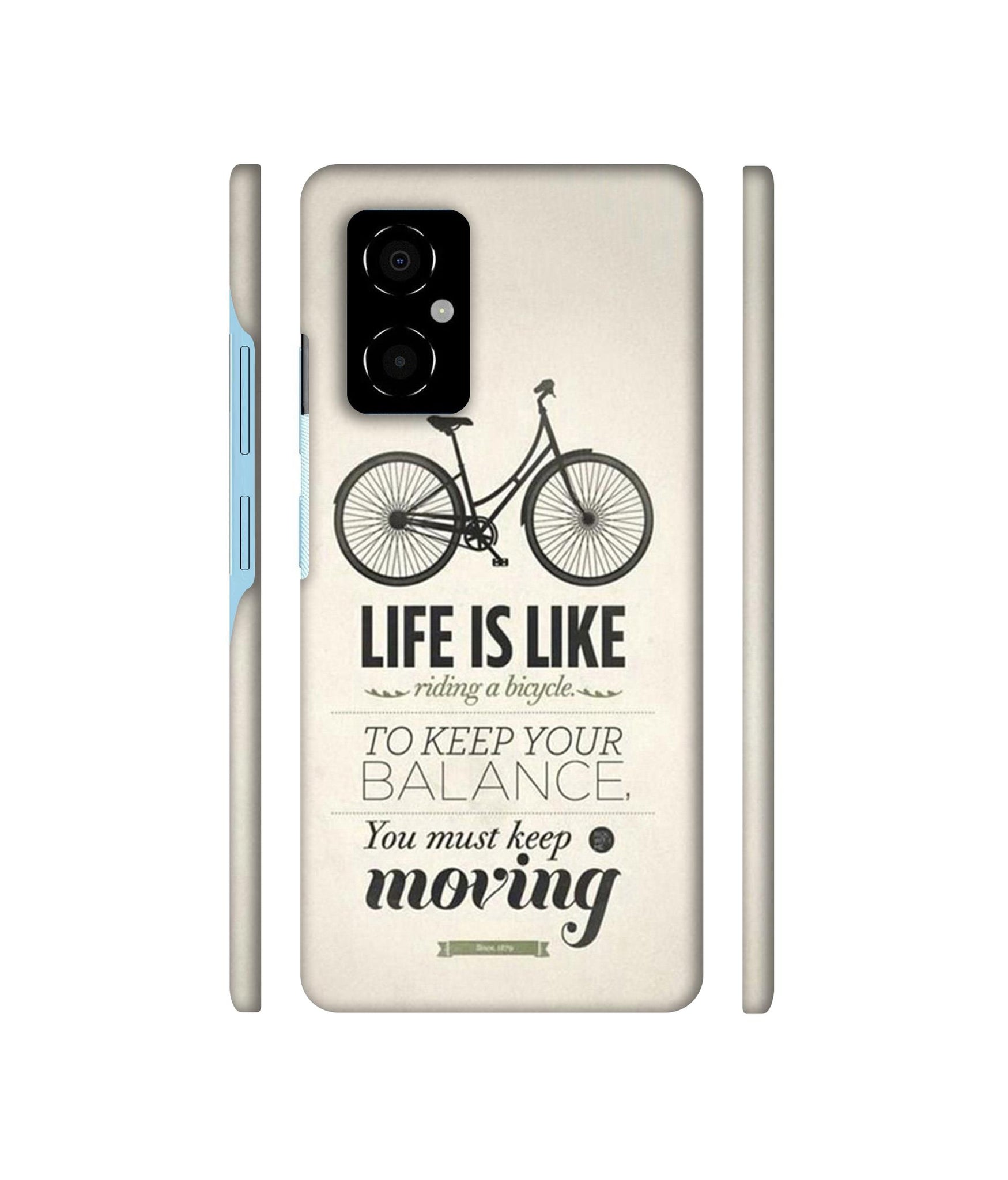 Life is Like Moving Designer Hard Back Cover for Poco M4 5G