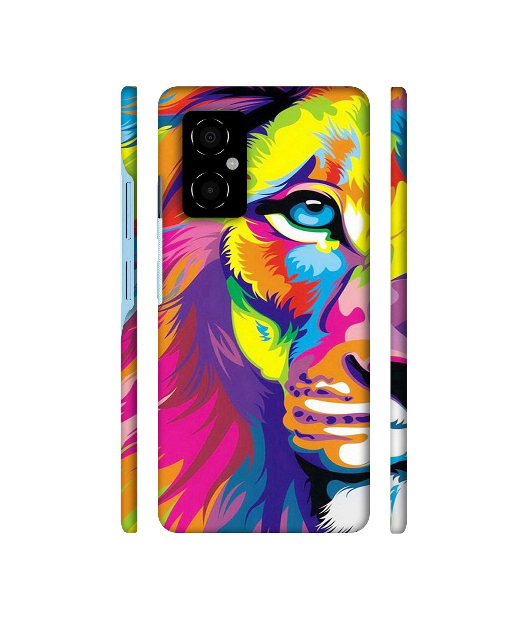 Lion Designer Hard Back Cover for Poco M4 5G