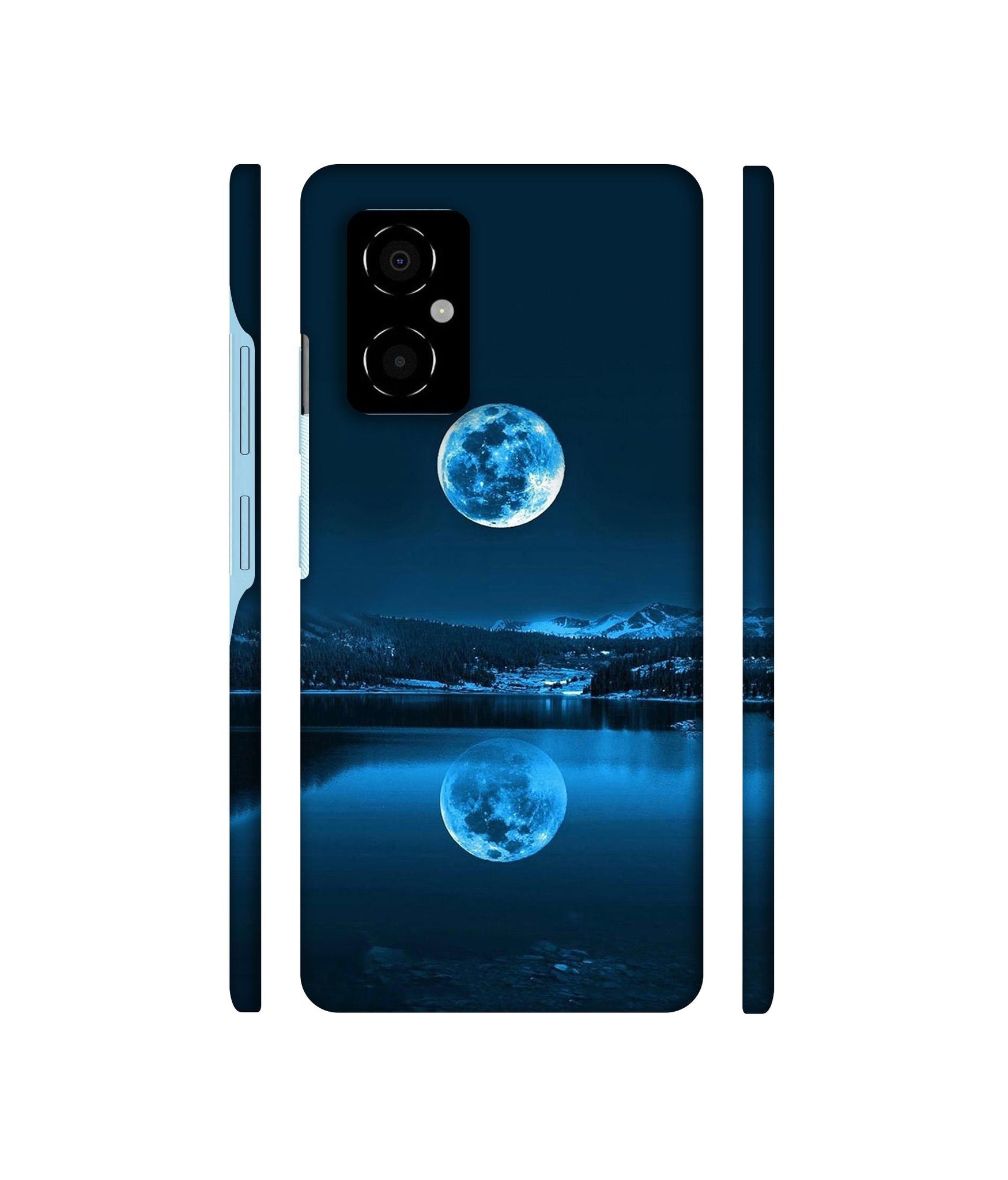 Moon Pattern Print Designer Hard Back Cover for Poco M4 5G