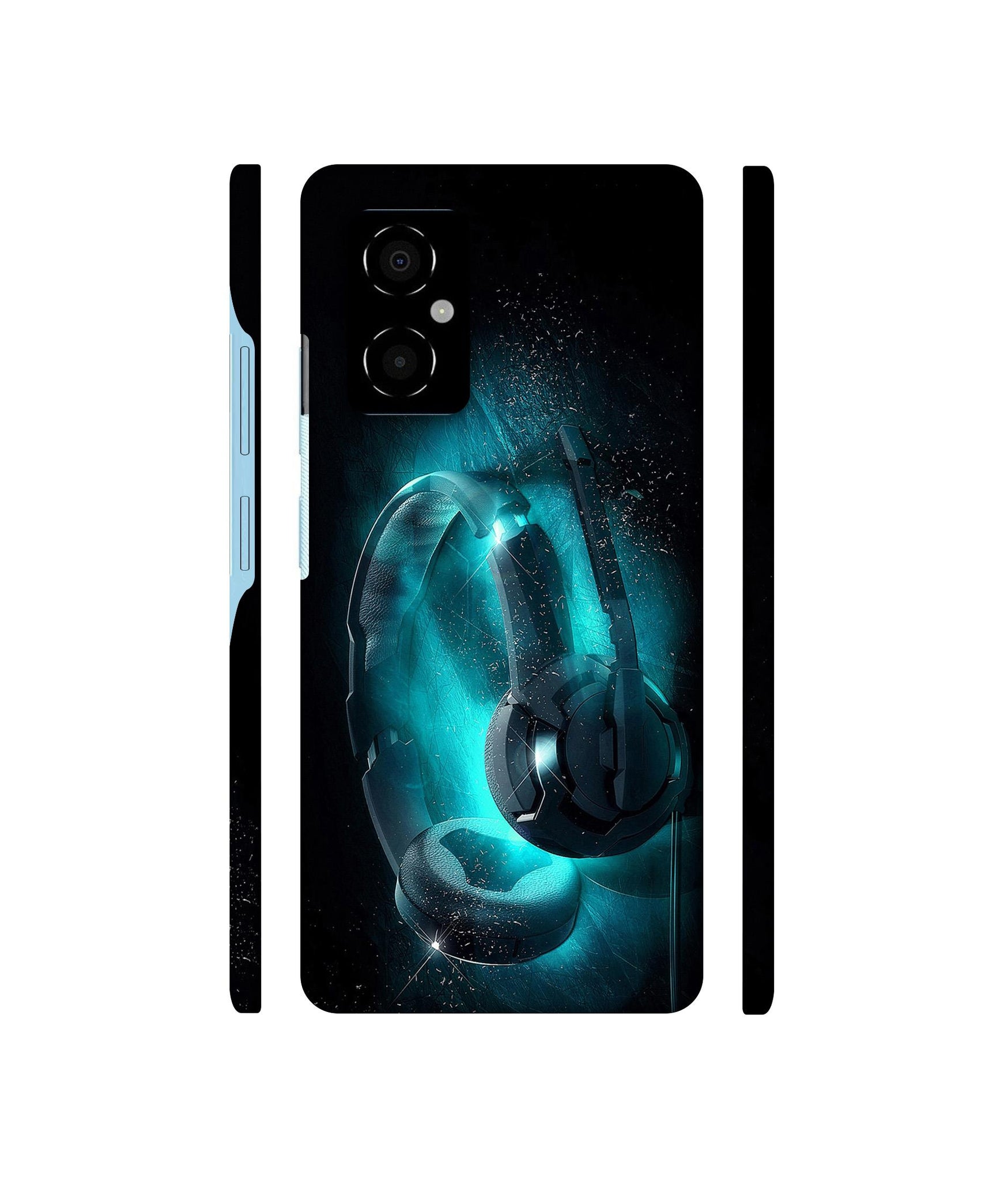 Cool Headphone Designer Hard Back Cover for Poco M4 5G