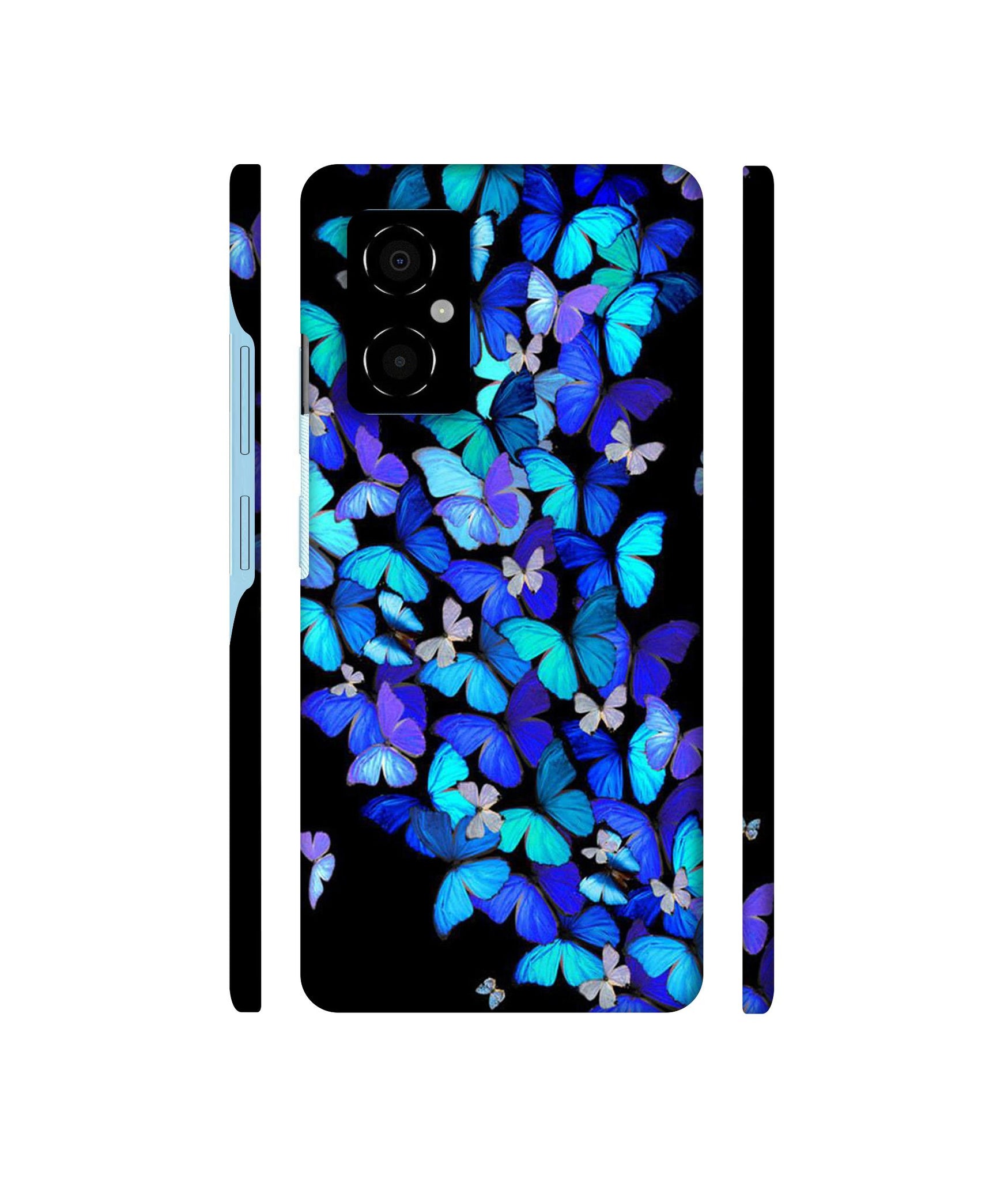 Butterfly Pattern Designer Hard Back Cover for Poco M4 5G