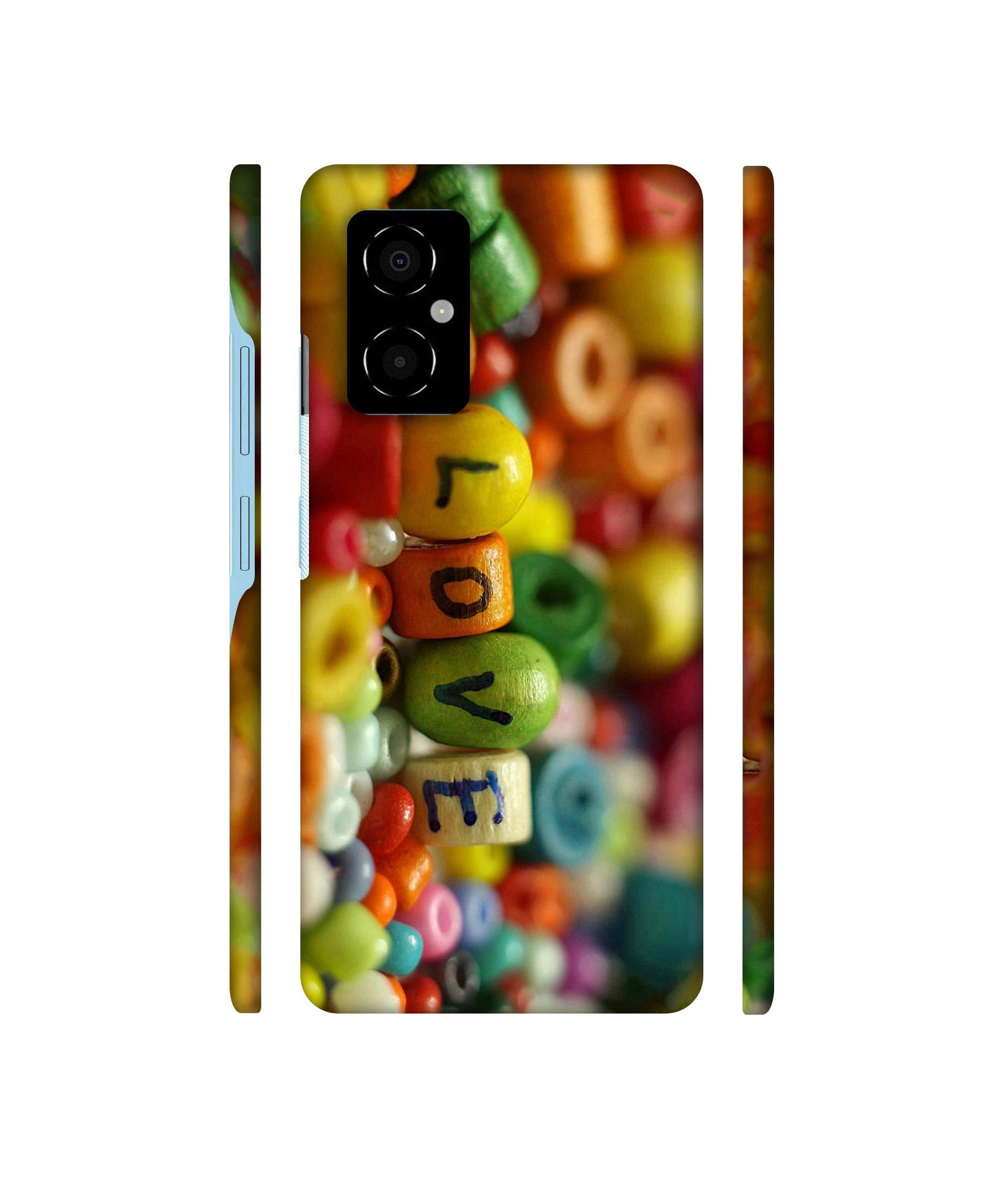 Colorful Love Designer Hard Back Cover for Poco M4 5G