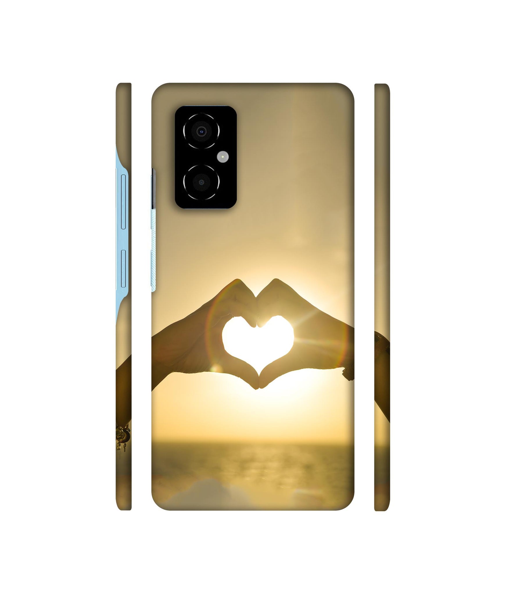 Heart in Hand Shape Designer Hard Back Cover for Poco M4 5G