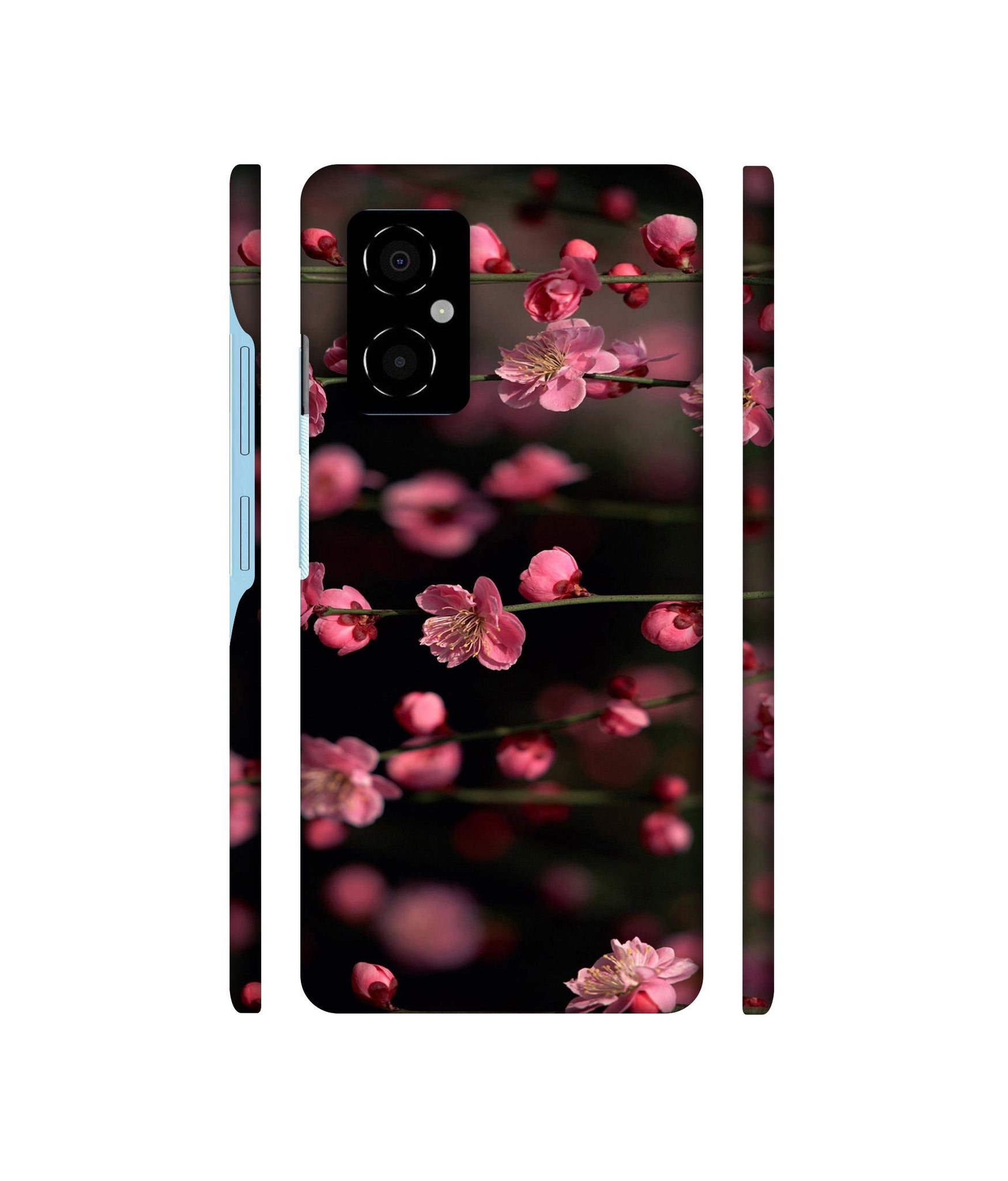 Pink Flowers Designer Hard Back Cover for Poco M4 5G