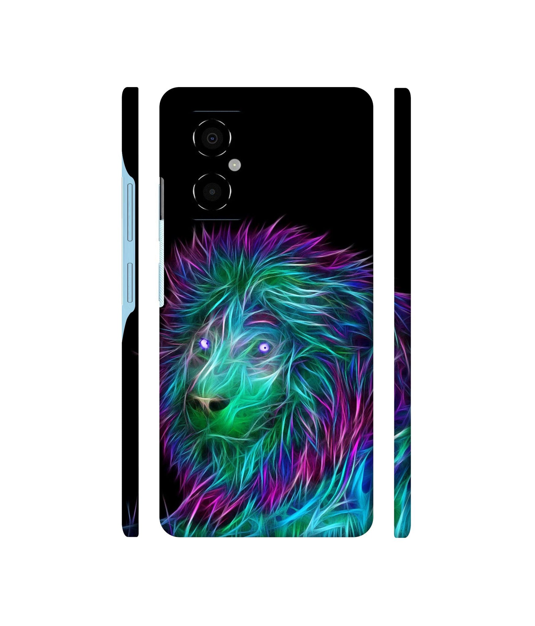 3D Lion Designer Hard Back Cover for Poco M4 5G
