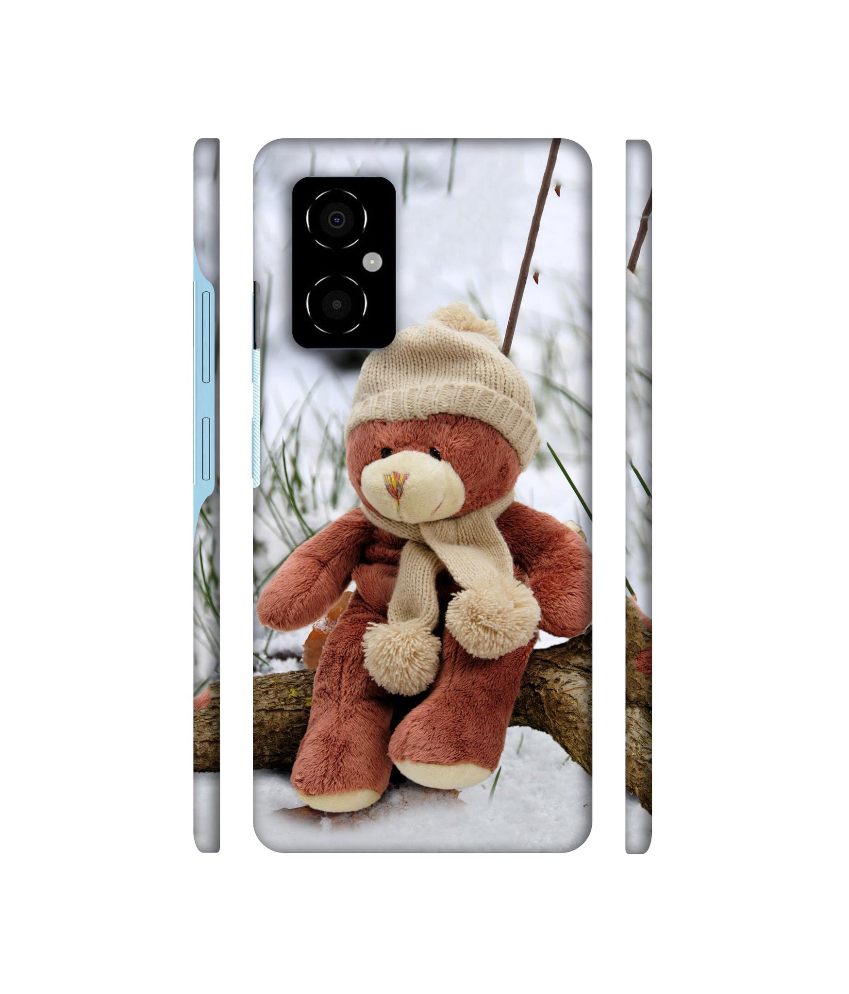 Woolen Bear Designer Hard Back Cover for Poco M4 5G