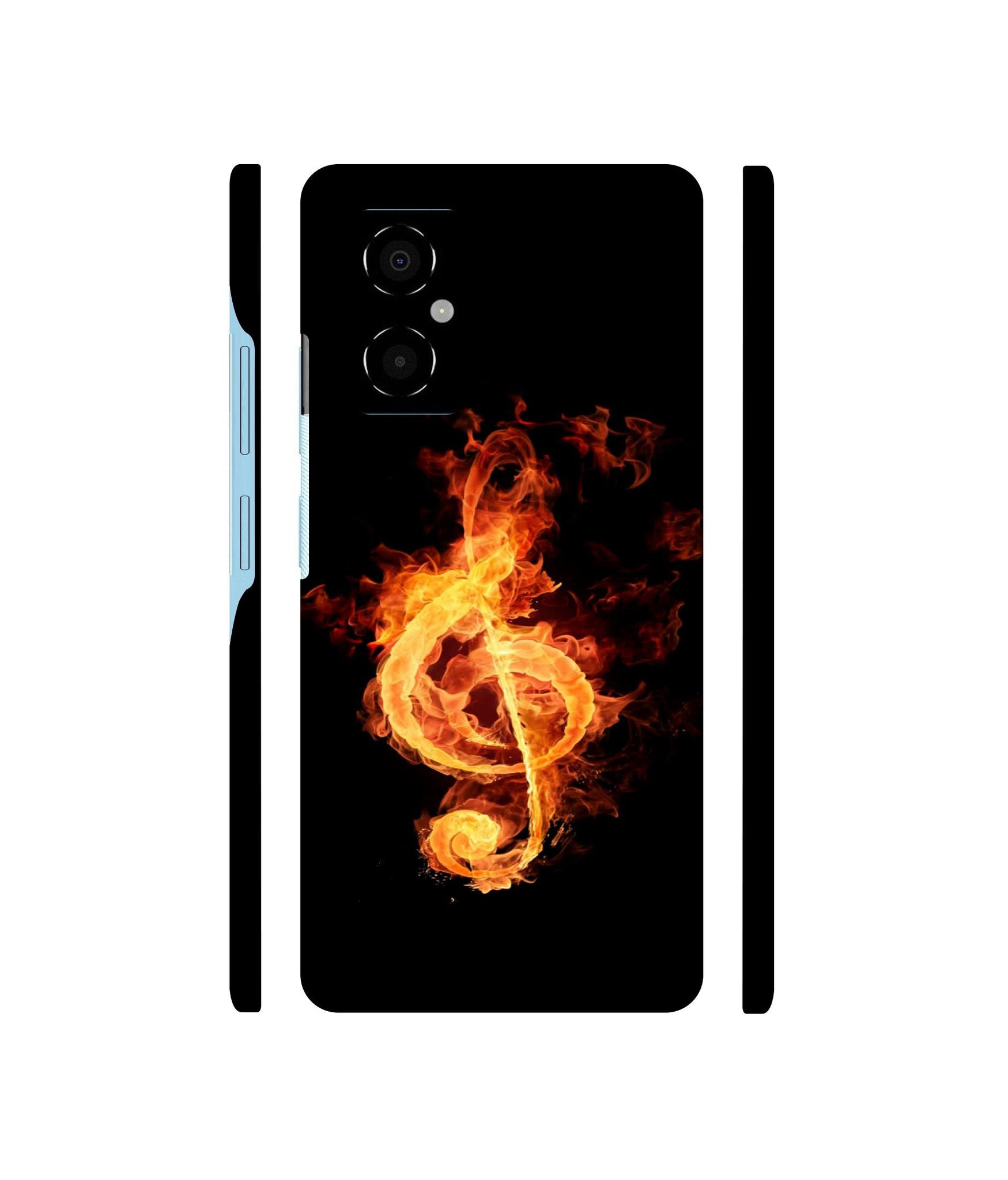 Fire Note Designer Hard Back Cover for Poco M4 5G