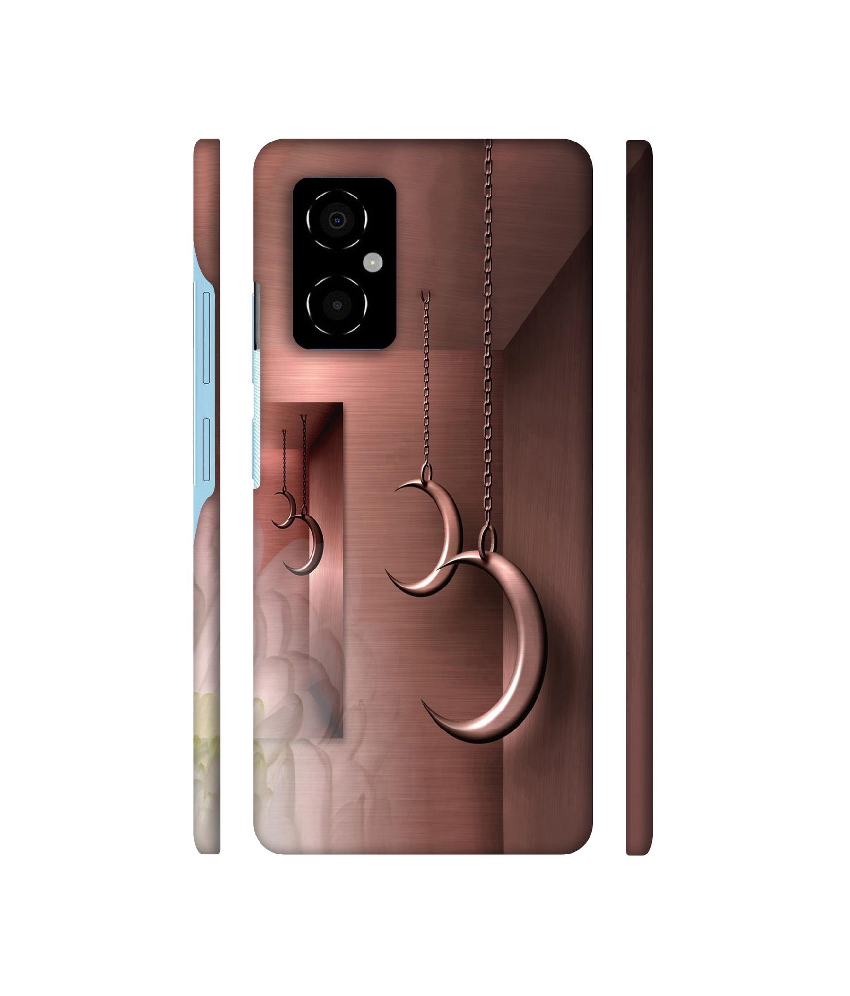 Flower Metal Designer Hard Back Cover for Poco M4 5G