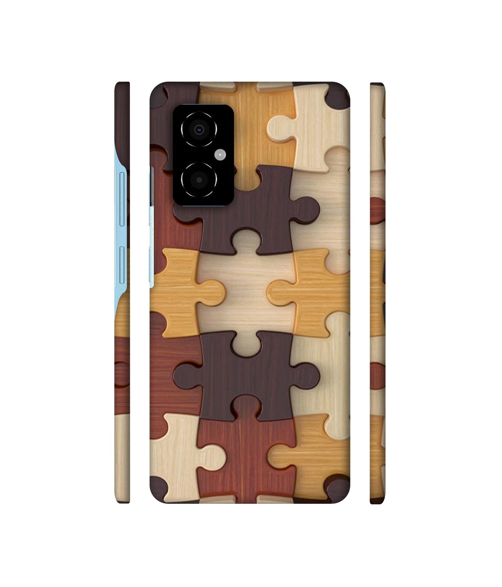 Puzzle Pattern Designer Hard Back Cover for Poco M4 5G