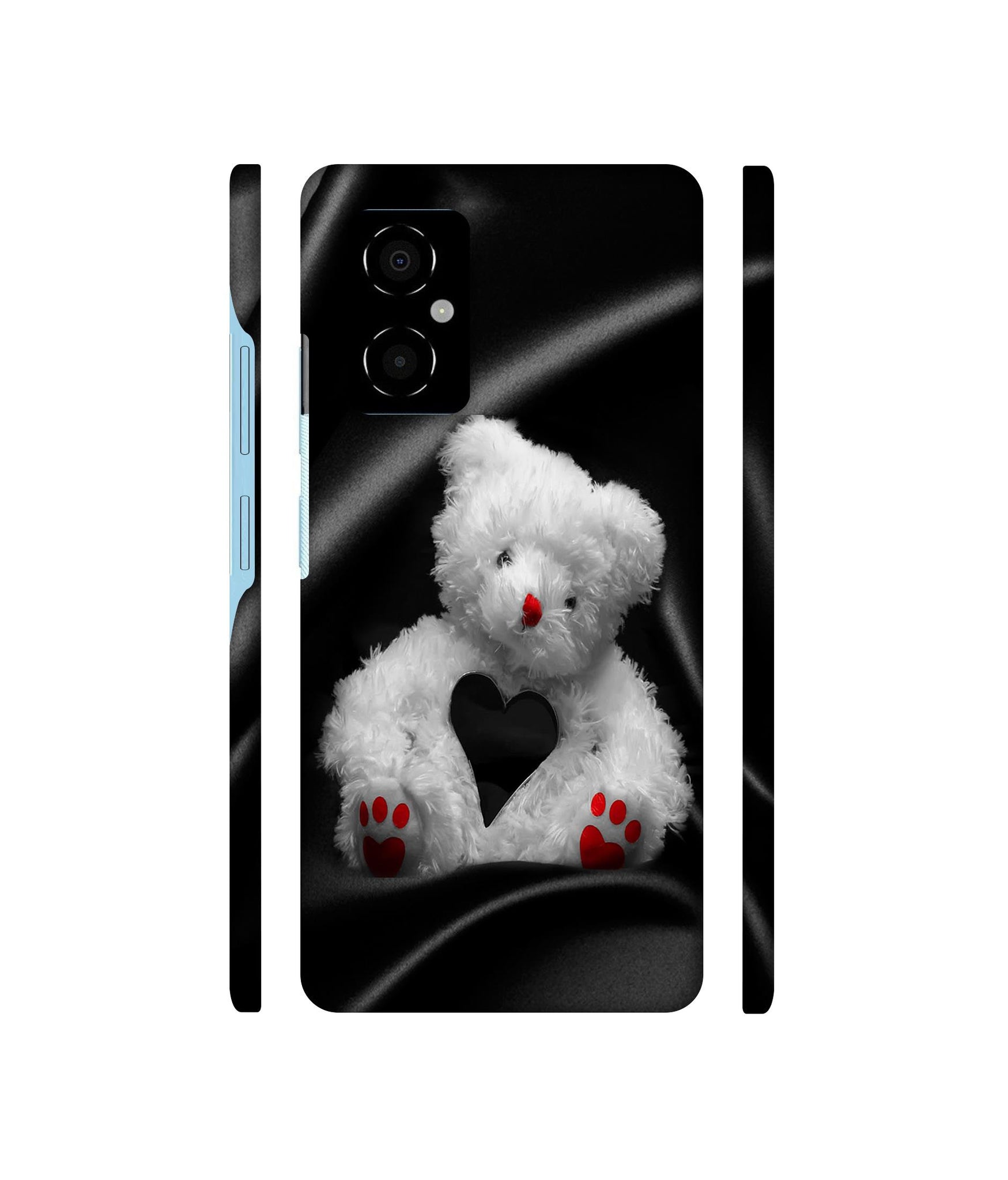 White Teddy Bear Designer Hard Back Cover for Poco M4 5G