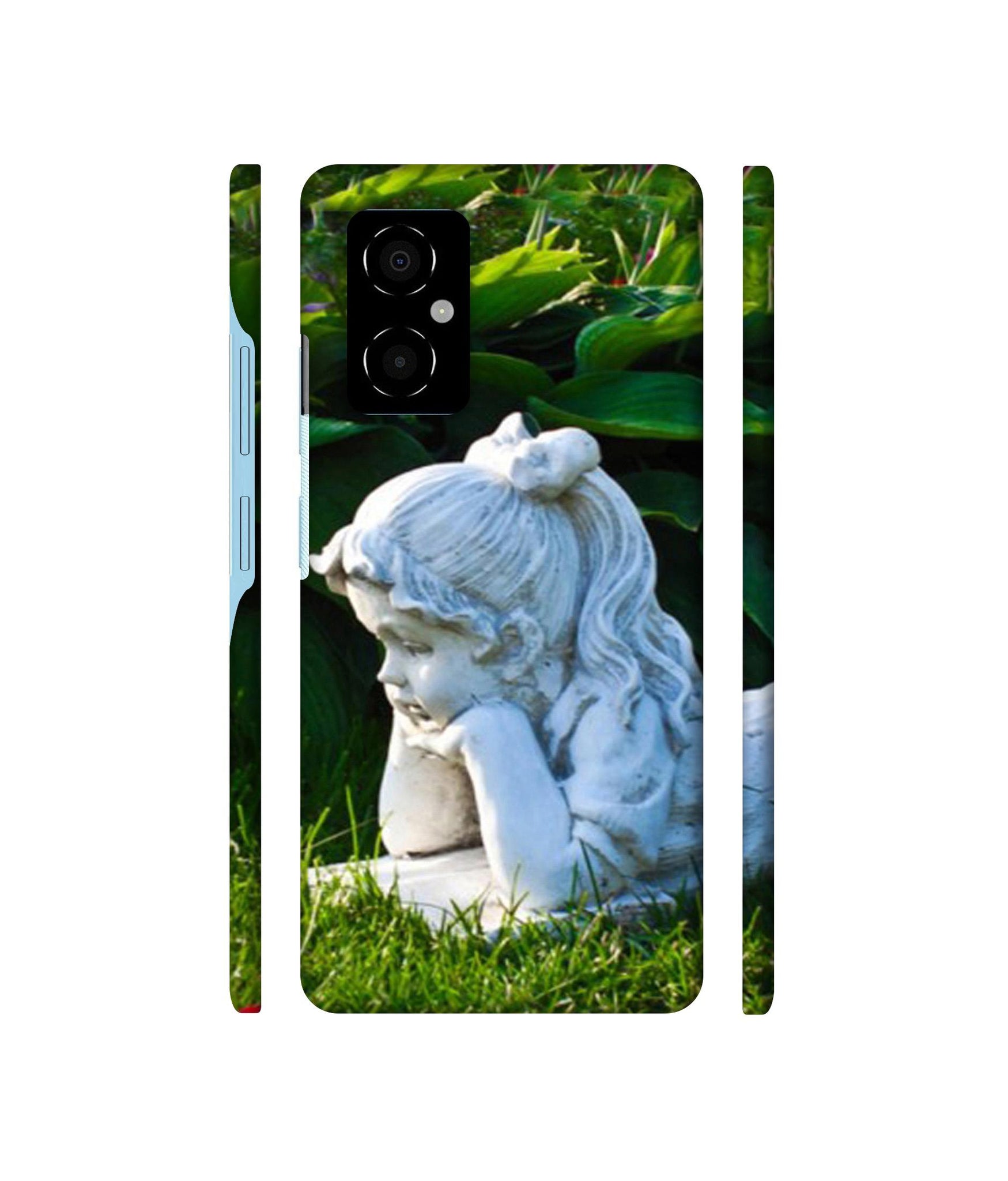 Statue of Girl Designer Hard Back Cover for Poco M4 5G
