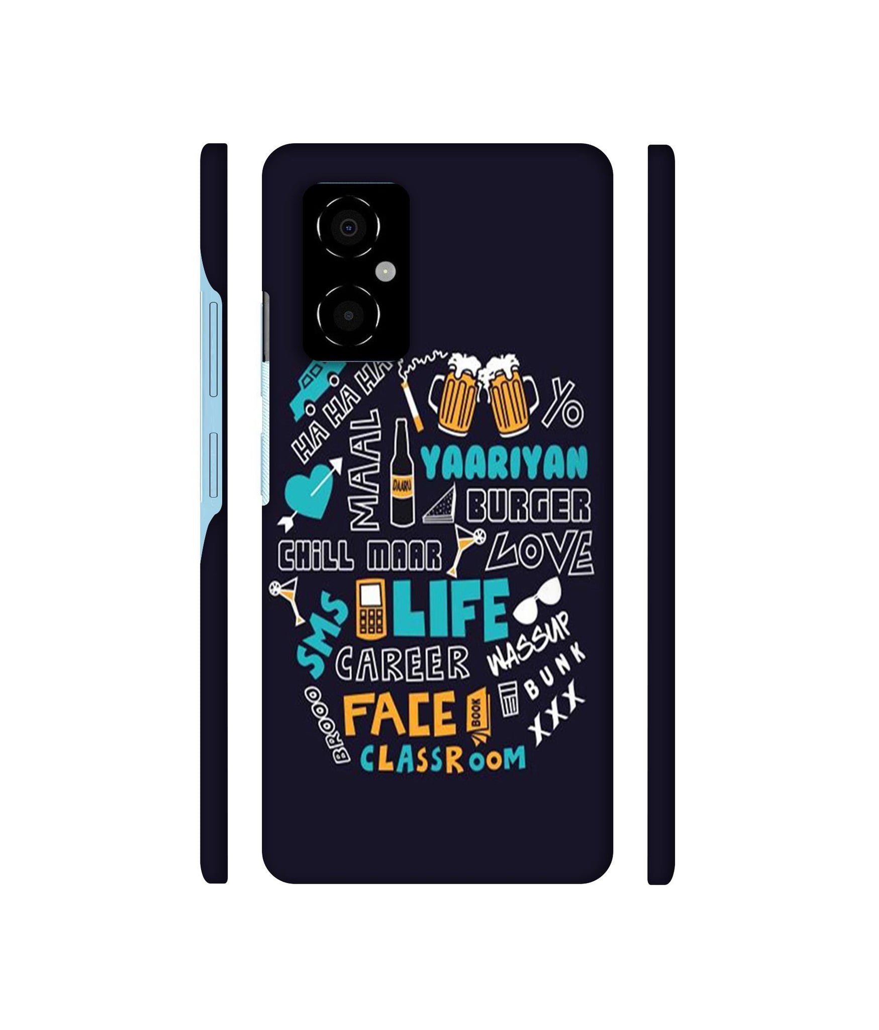 Funny Quote Designer Hard Back Cover for Poco M4 5G