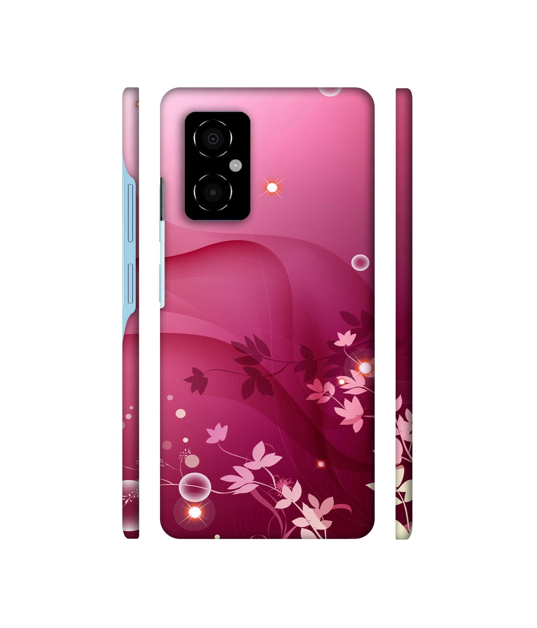 Pink Abstract Designer Hard Back Cover for Poco M4 5G