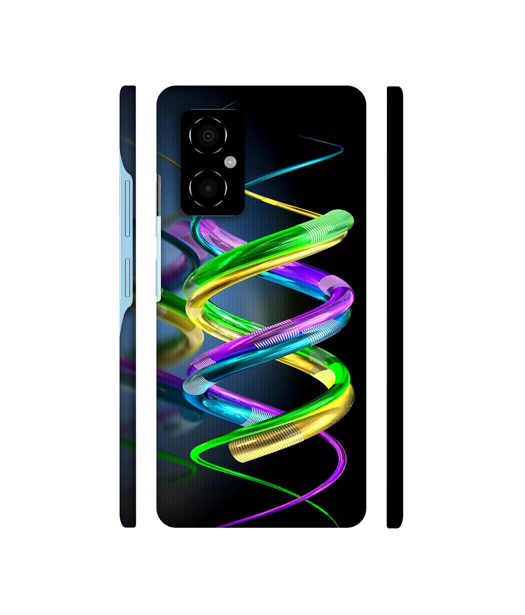 3D Spiral Designer Hard Back Cover for Poco M4 5G