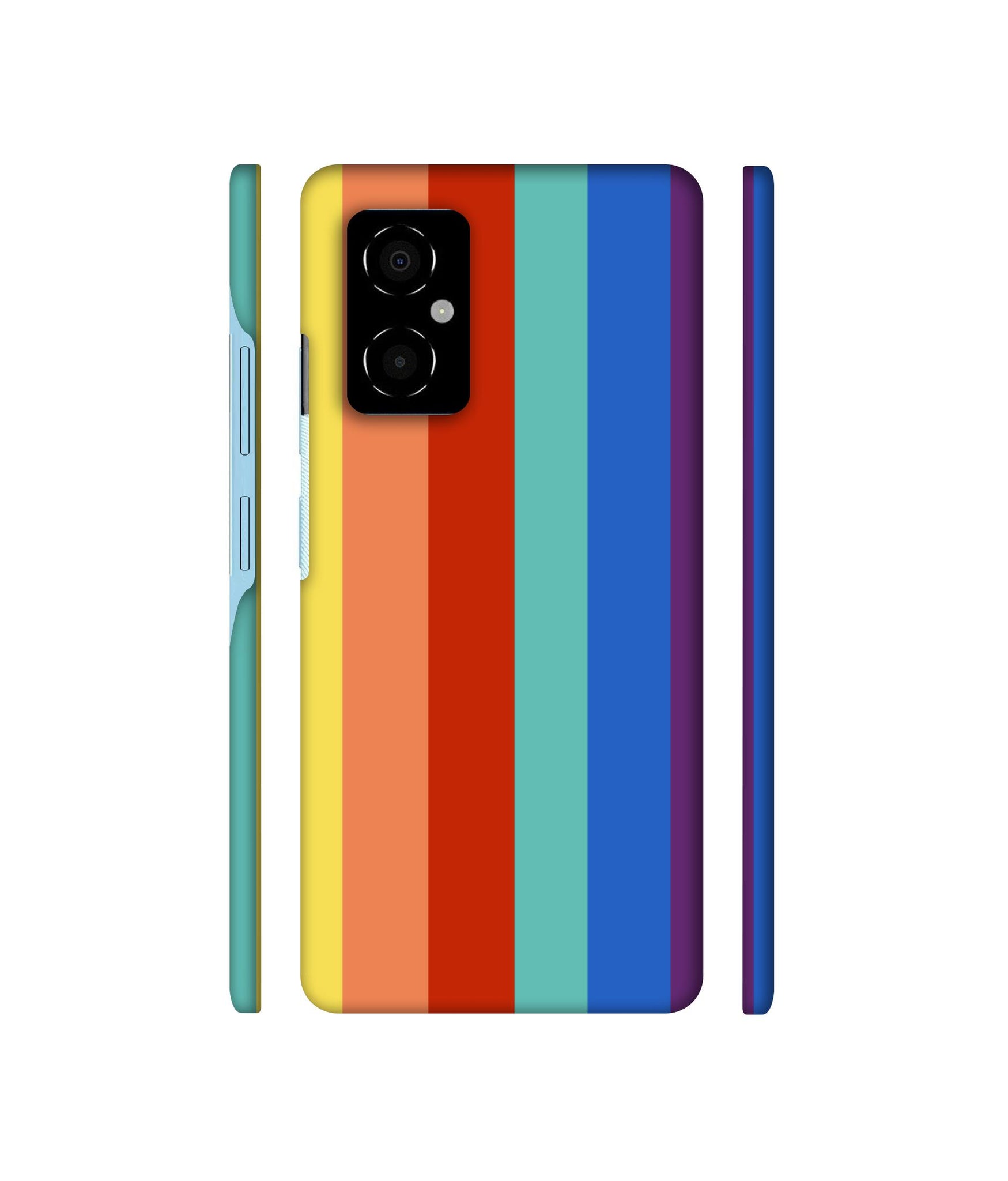 Rainbow Colors Designer Hard Back Cover for Poco M4 5G