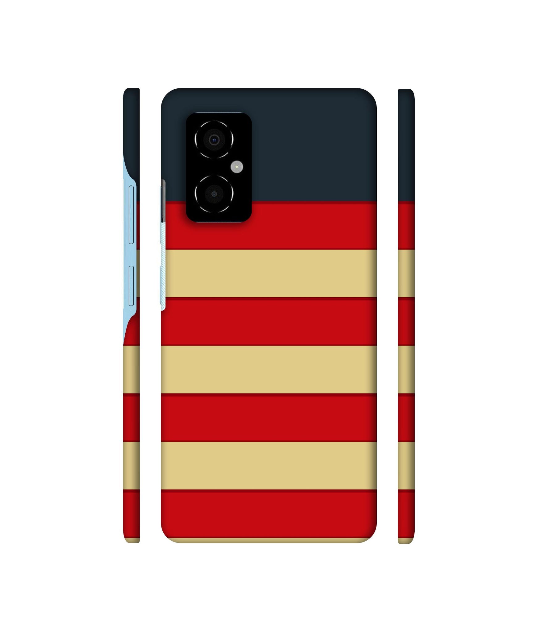 Multicolor Lines Designer Hard Back Cover for Poco M4 5G