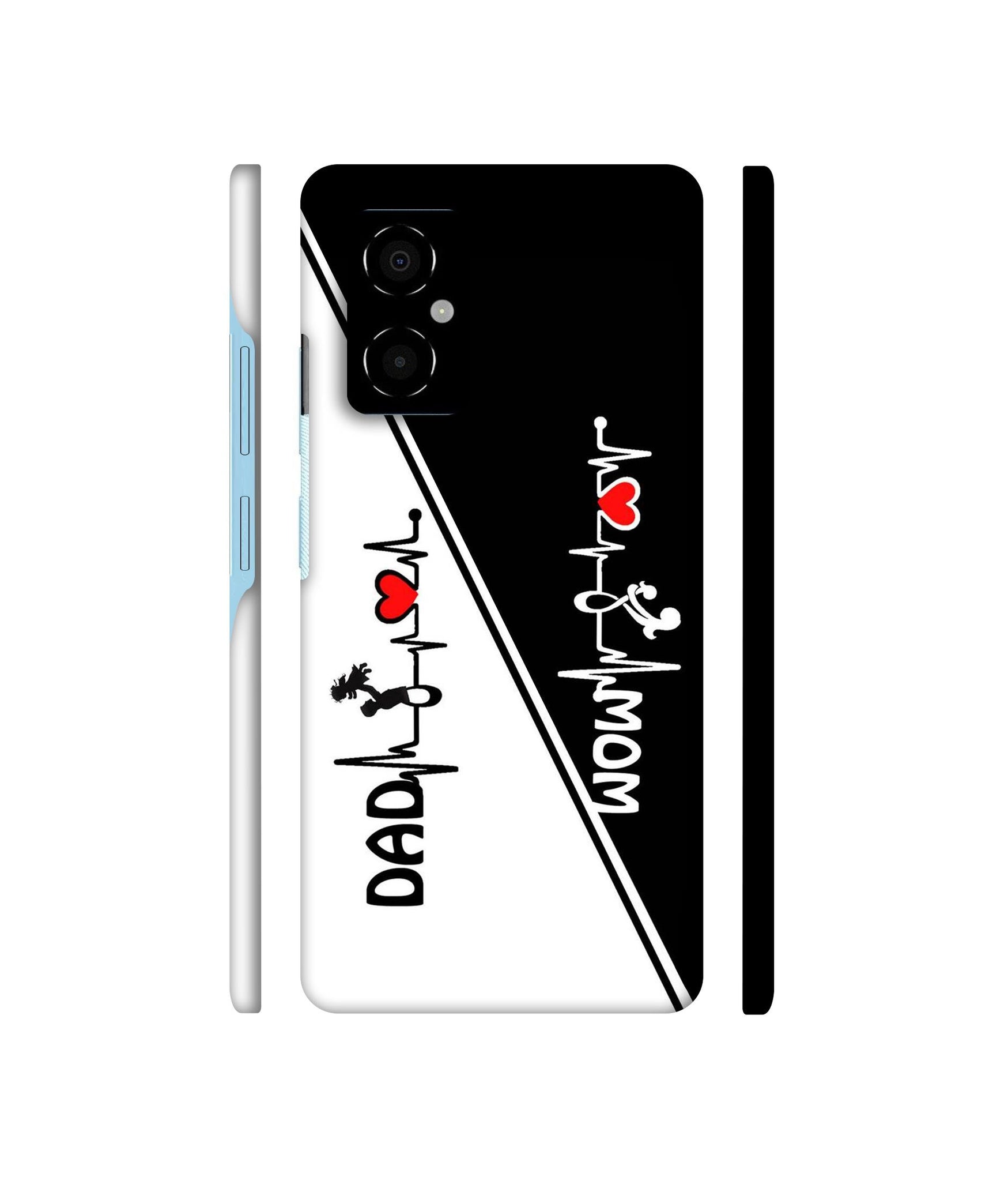 Mom and Dad Lover Designer Hard Back Cover for Poco M4 5G