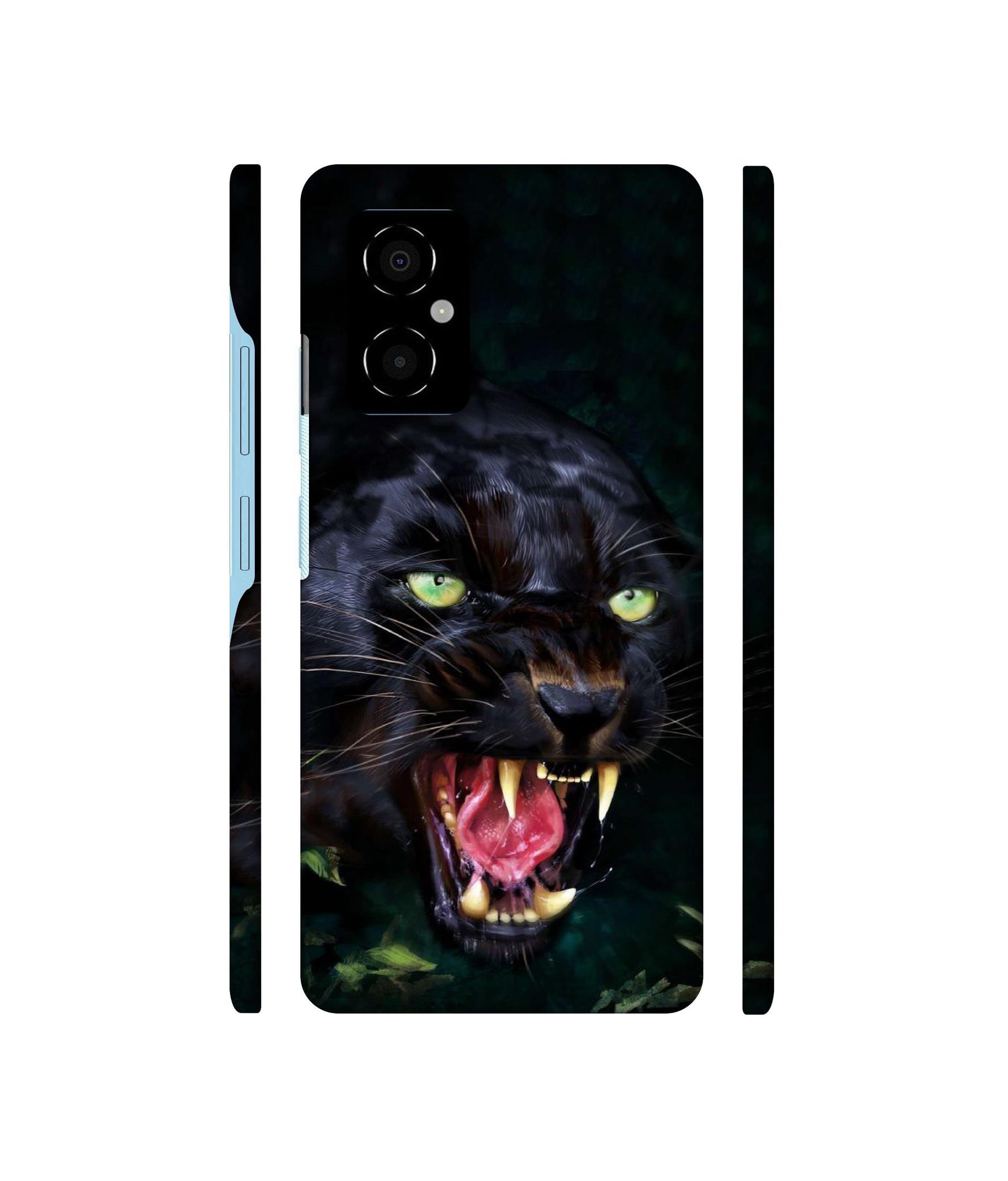 Angry Black Tiger Face Designer Hard Back Cover for Poco M4 5G
