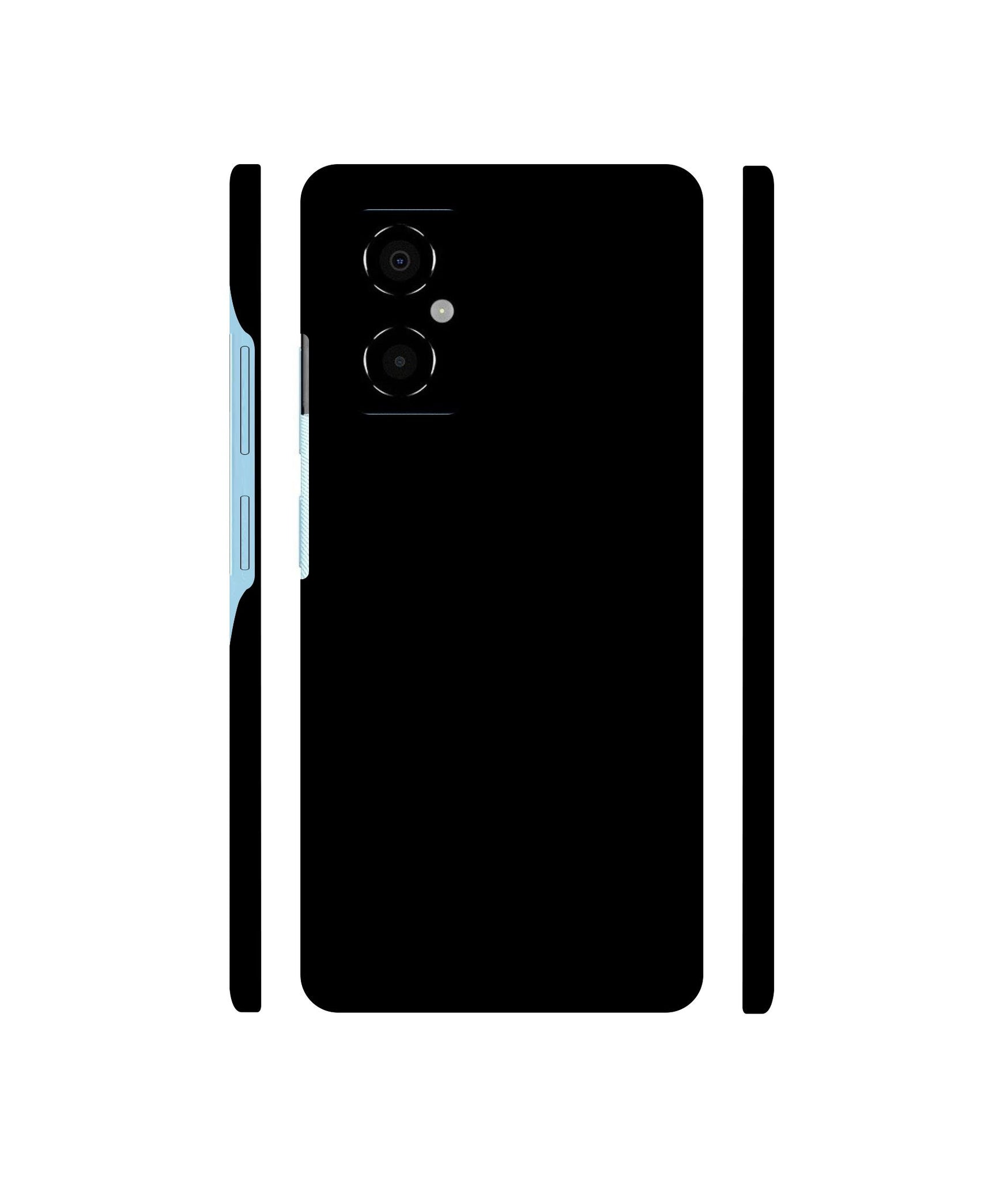 Solid Black Designer Hard Back Cover for Poco M4 5G