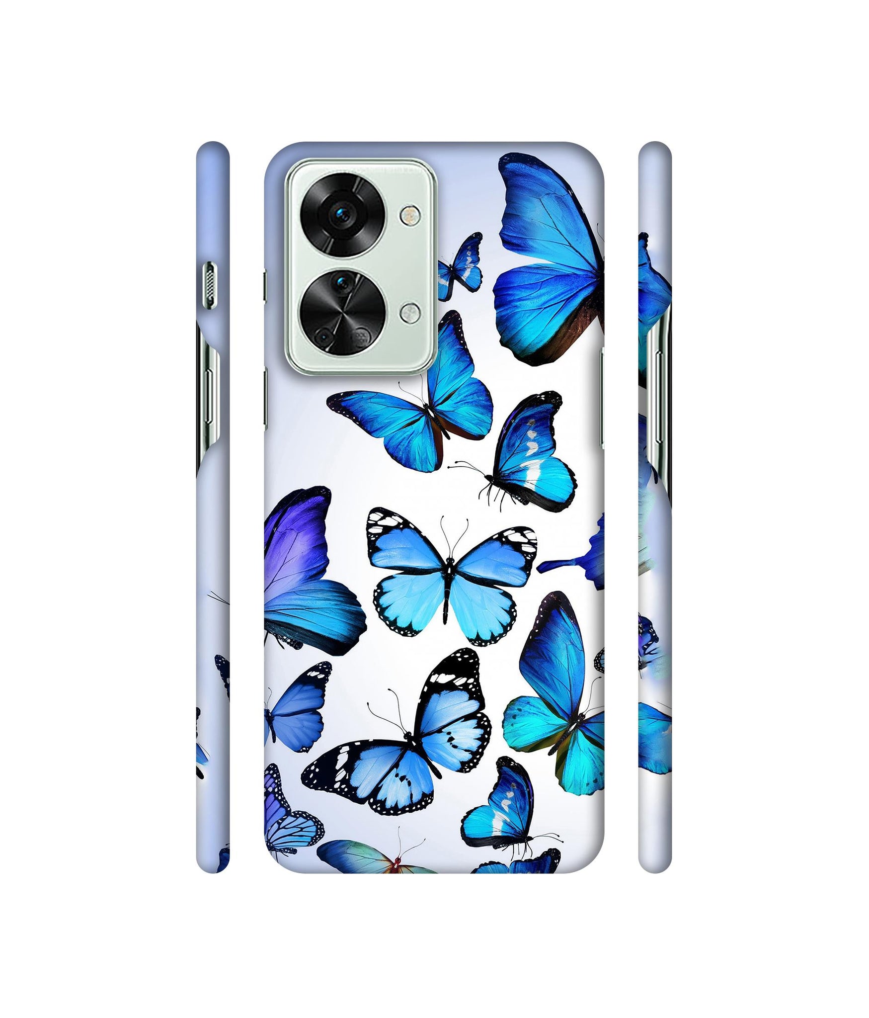 Colorful Flying Butterfly Designer Hard Back Cover for OnePlus Nord 2T 5G